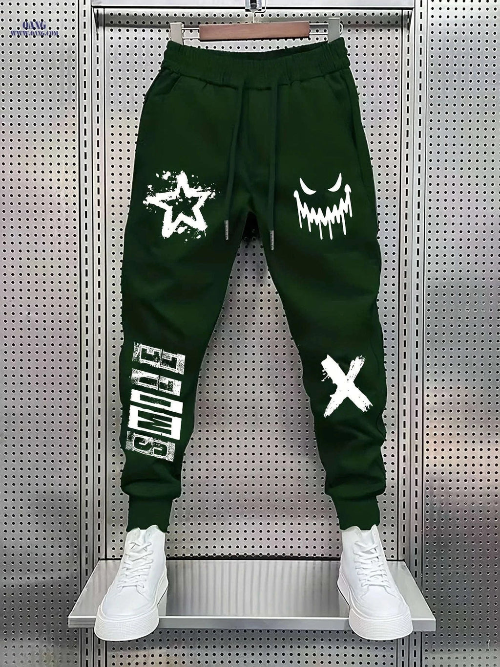 Men's Trendy Printed Casual Long Pants - Comfortable Stretch Fit   OAXG Black / FR S
