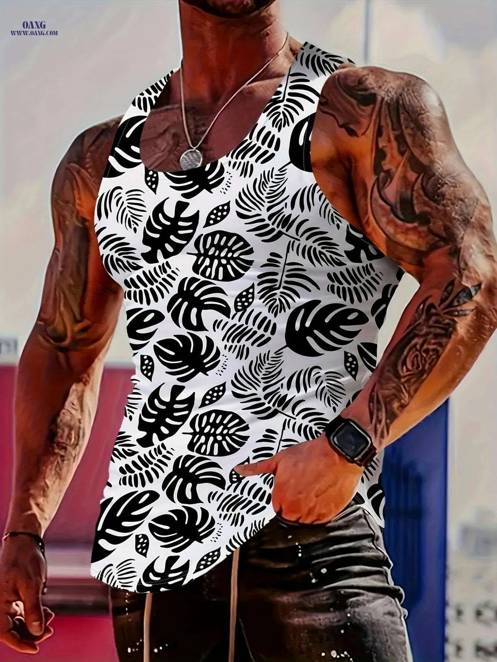 Men's Trendy Tie-Dye Tank Top - Casual Summer Style & Comfort   OAXG Multicolor / S