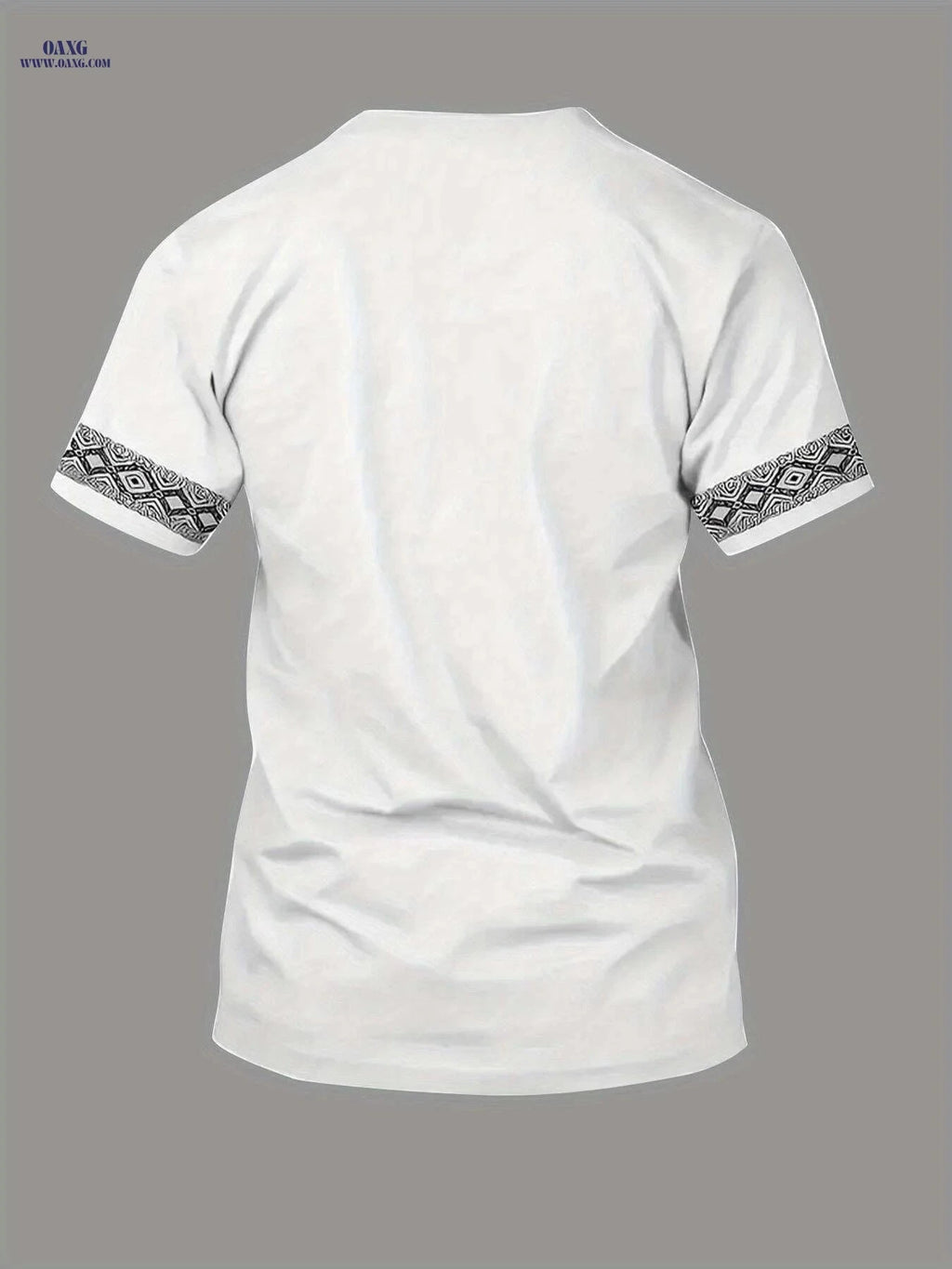 Men's Tribal Print Short-Sleeve T-Shirt - Stylish Casual Wear Top   OAXG Mixed Color / S
