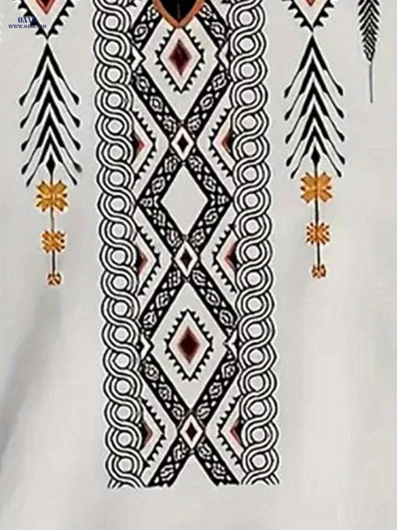 Men's Tribal Print Short-Sleeve T-Shirt - Stylish Casual Wear Top   OAXG Mixed Color / S
