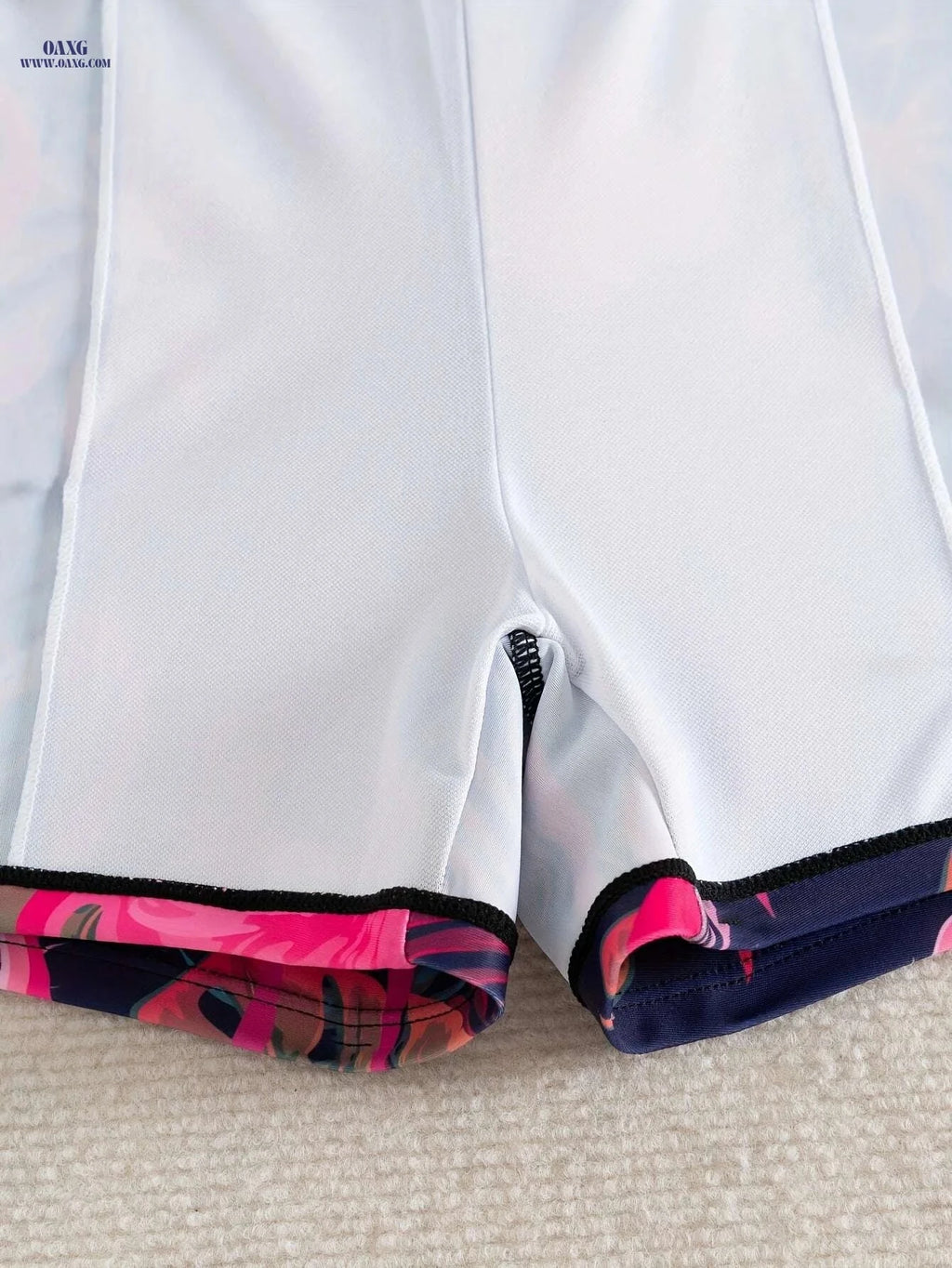Men's Tropical Flamingo Swim Trunks - Lightweight, Pink & Blue Design   OAXG Mixed Color / S