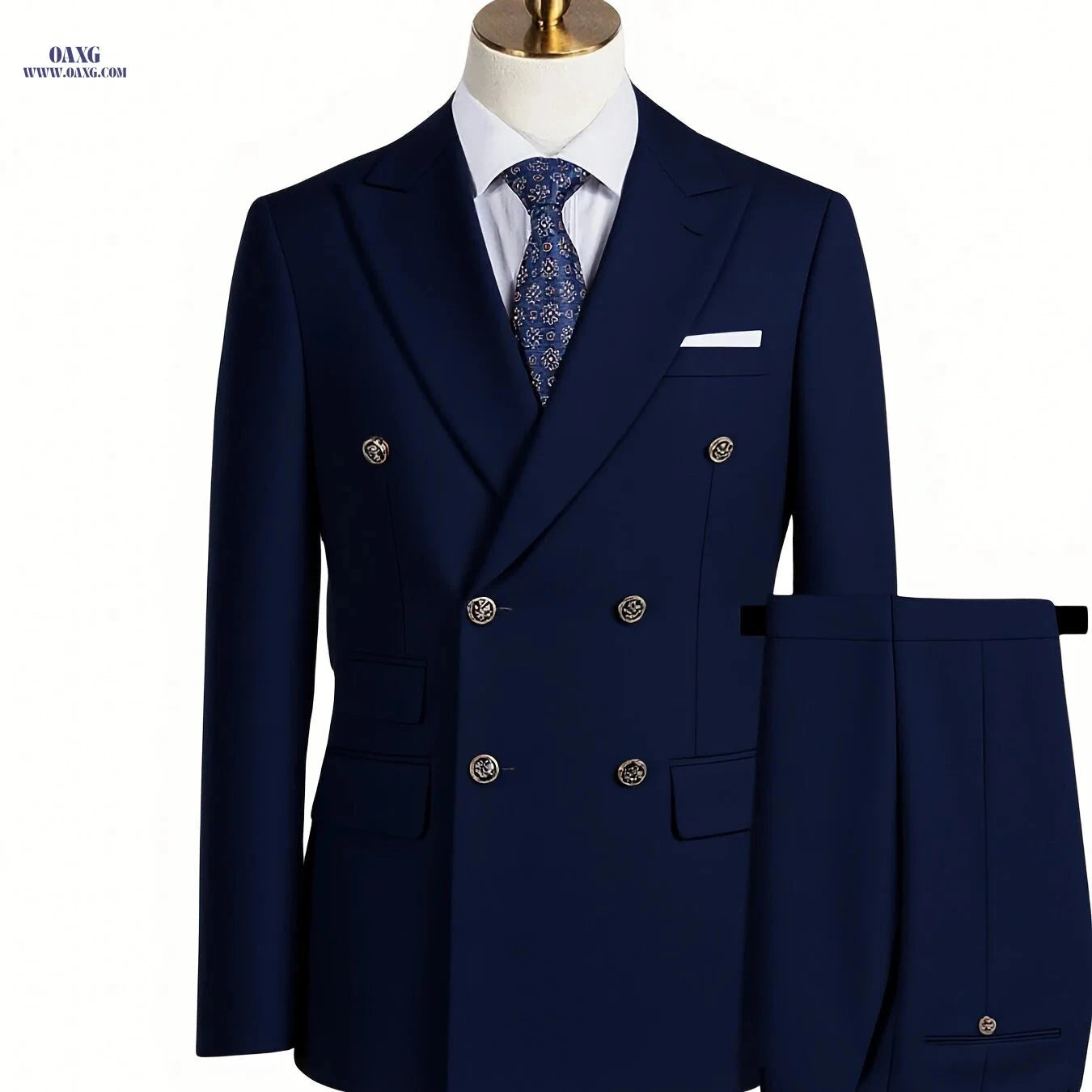 Men's Two-Piece Suit - Regular Fit Jacket & Trousers for All Seasons   OAXG Deep Red / FR XXS