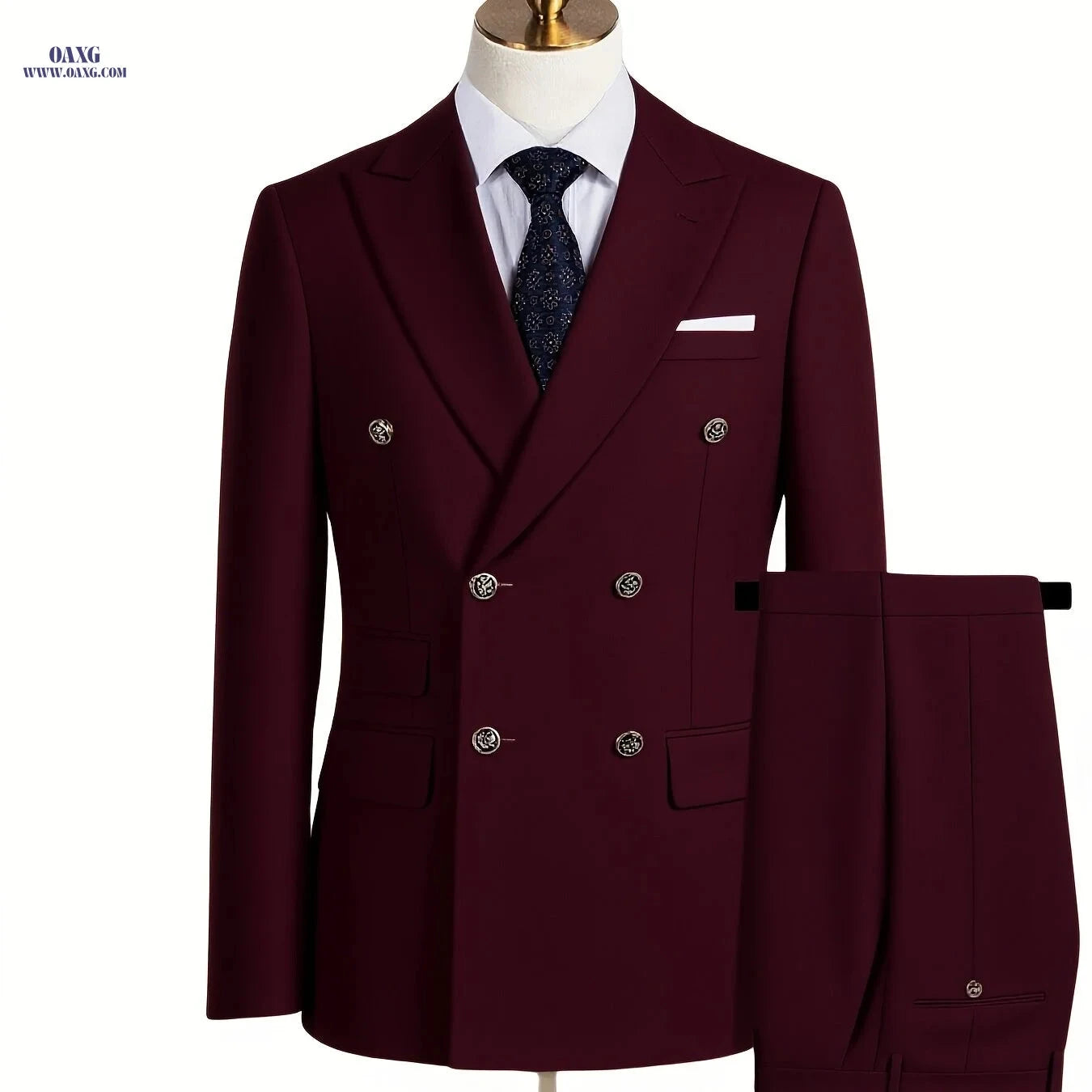 Men's Two-Piece Suit - Regular Fit Jacket & Trousers for All Seasons   OAXG 