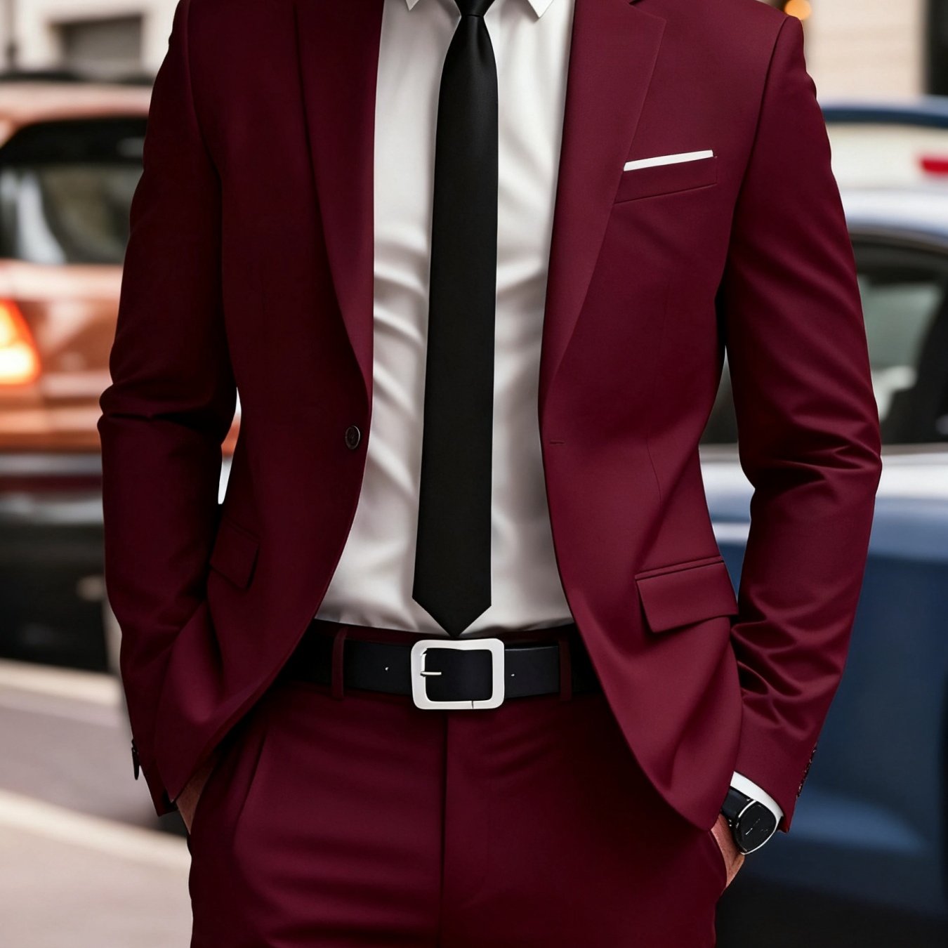 Men's Two-Piece Suit Set - Jacket & Trousers for Events   OAXG Grey / FR XXS