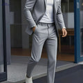 Men's Two-Piece Suit Set - Stylish Jacket and Trousers for Events   OAXG Grey / FR XXS