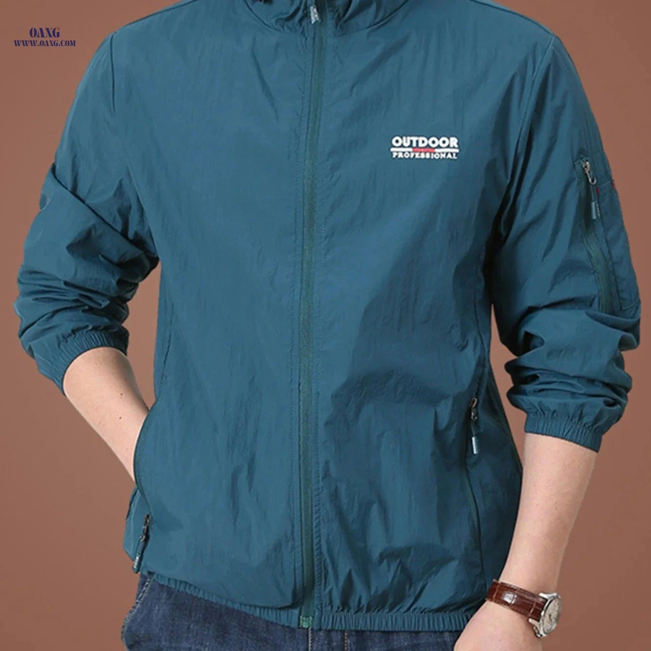 Men's Ultra-Thin Lightweight Summer Jacket with Hood for Outdoor Fun   OAXG 