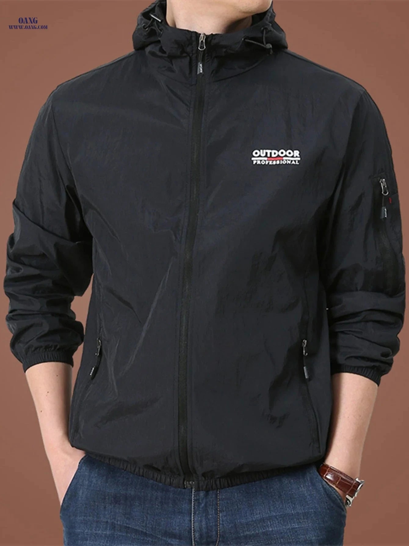 Men's Ultra-Thin Lightweight Summer Jacket with Hood for Outdoor Fun   OAXG 
