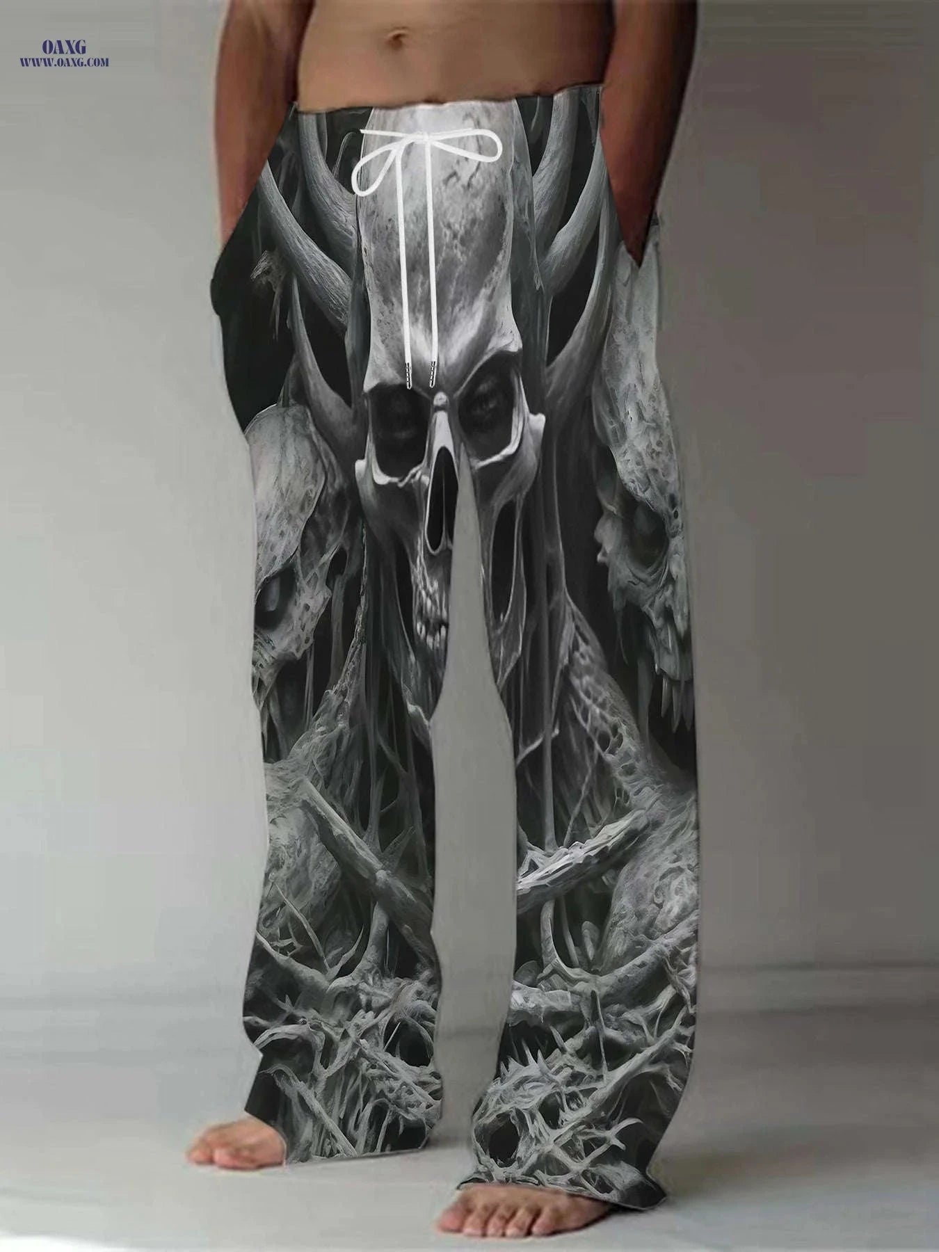 Men's Vintage 3D All-Over Print Loose-Fit Pants - Summer Casual   OAXG 