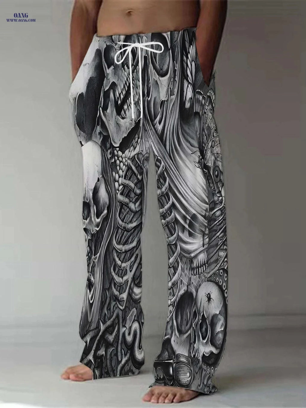 Men's Vintage 3D All-Over Print Loose-Fit Pants - Summer Casual   OAXG 