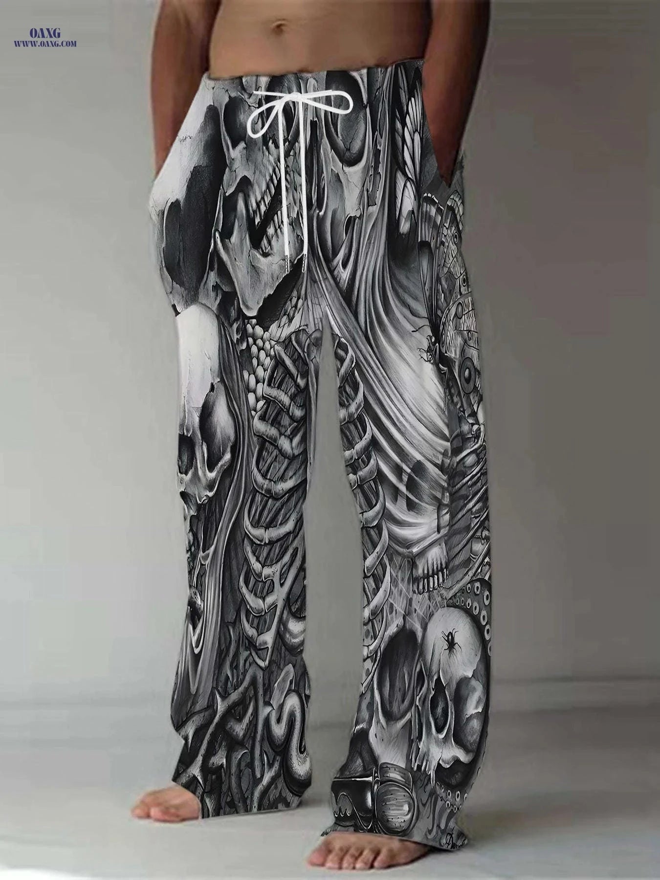 Men's Vintage 3D All-Over Print Loose-Fit Pants - Summer Casual   OAXG 