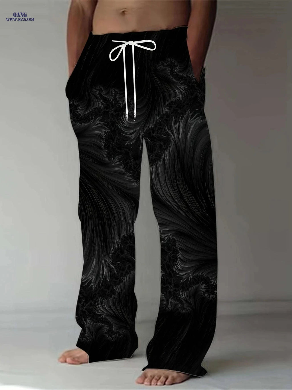 Men's Vintage 3D All-Over Print Loose-Fit Pants - Summer Casual   OAXG Magenta / FR M