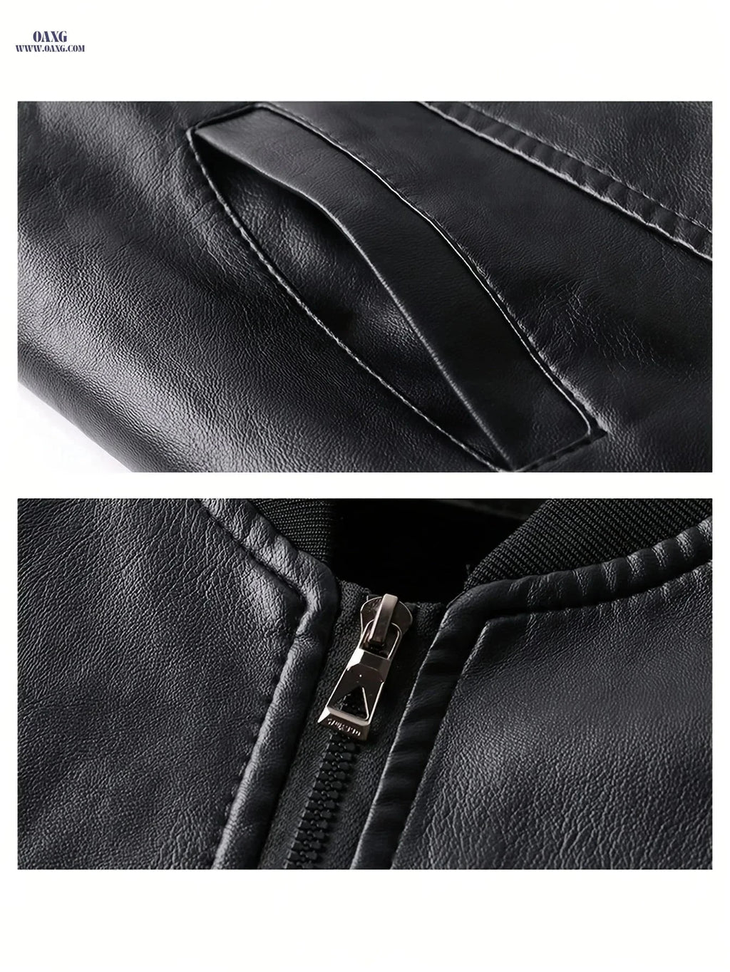 Men's Vintage Baseball Collar Jacket - Perfect Gift for Him   OAXG Black / FR S