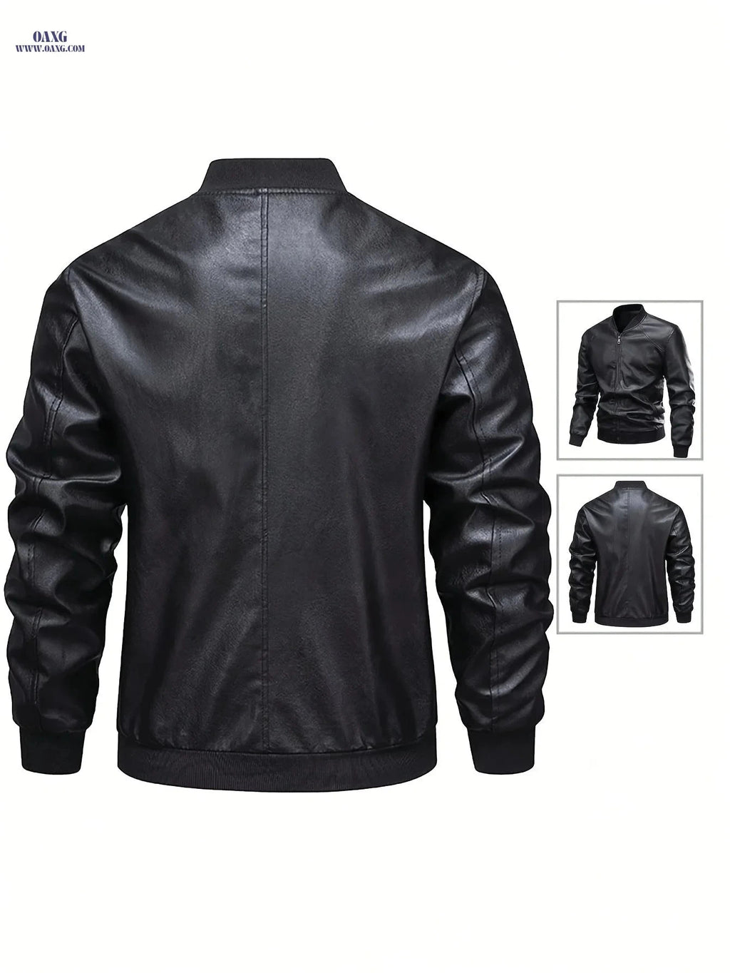 Men's Vintage Baseball Collar Jacket - Perfect Gift for Him   OAXG Black / FR S