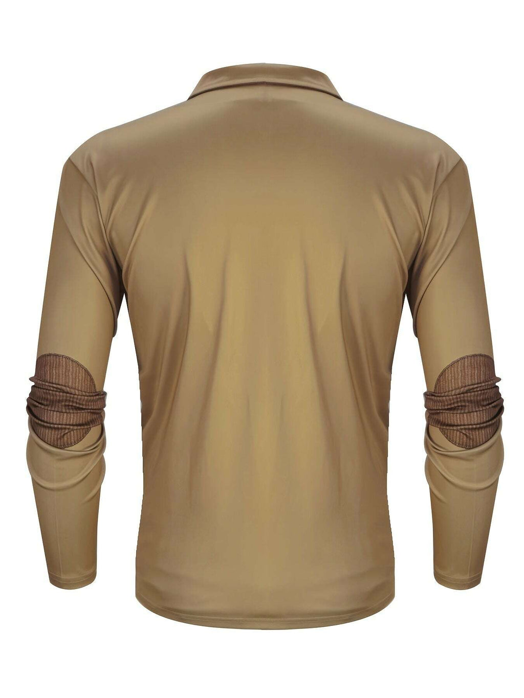 Men's Vintage Sailboat Print Long Sleeve Polo Shirt - Casual Fit   OAXG 