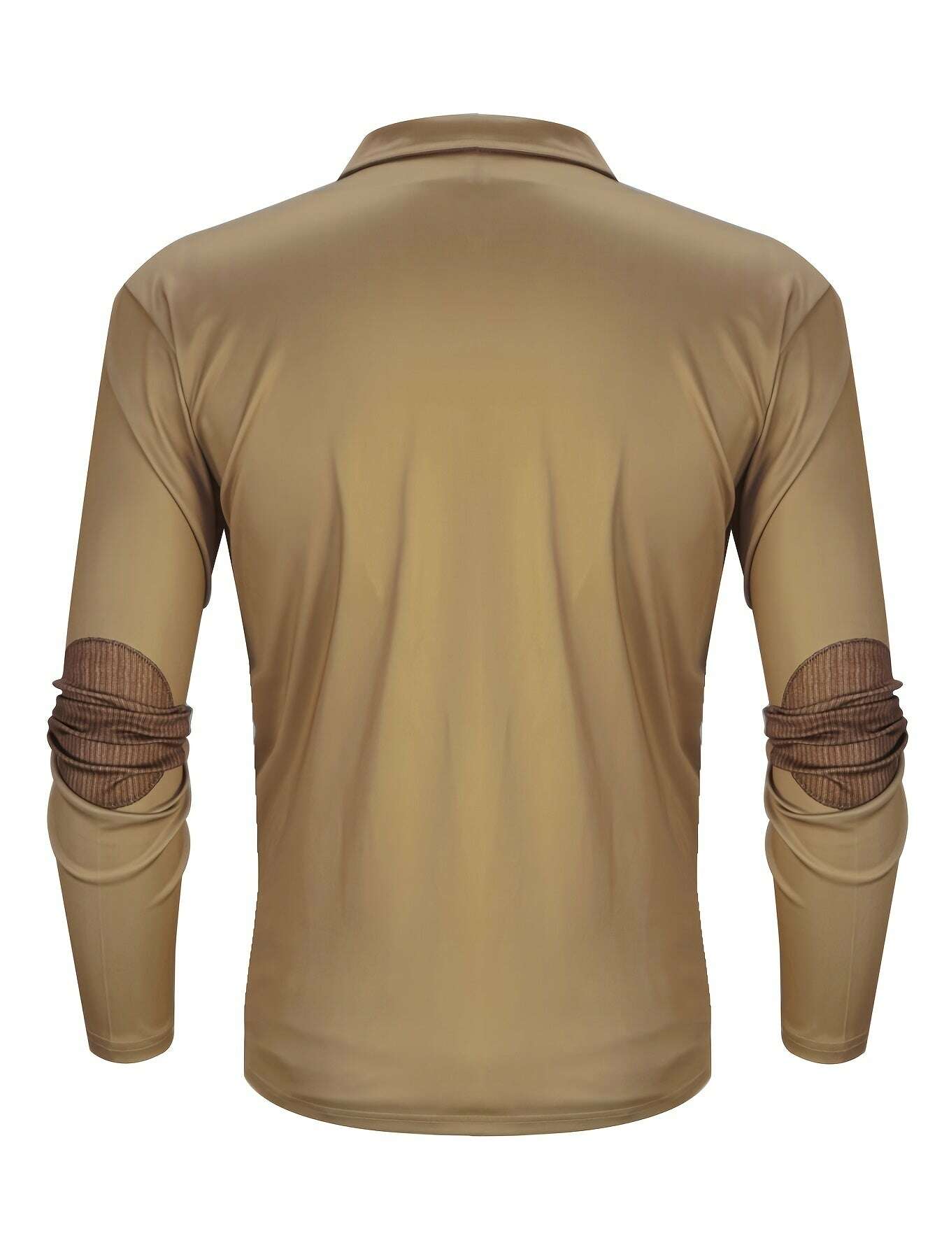 Men's Vintage Sailboat Print Long Sleeve Polo Shirt - Casual Fit   OAXG 