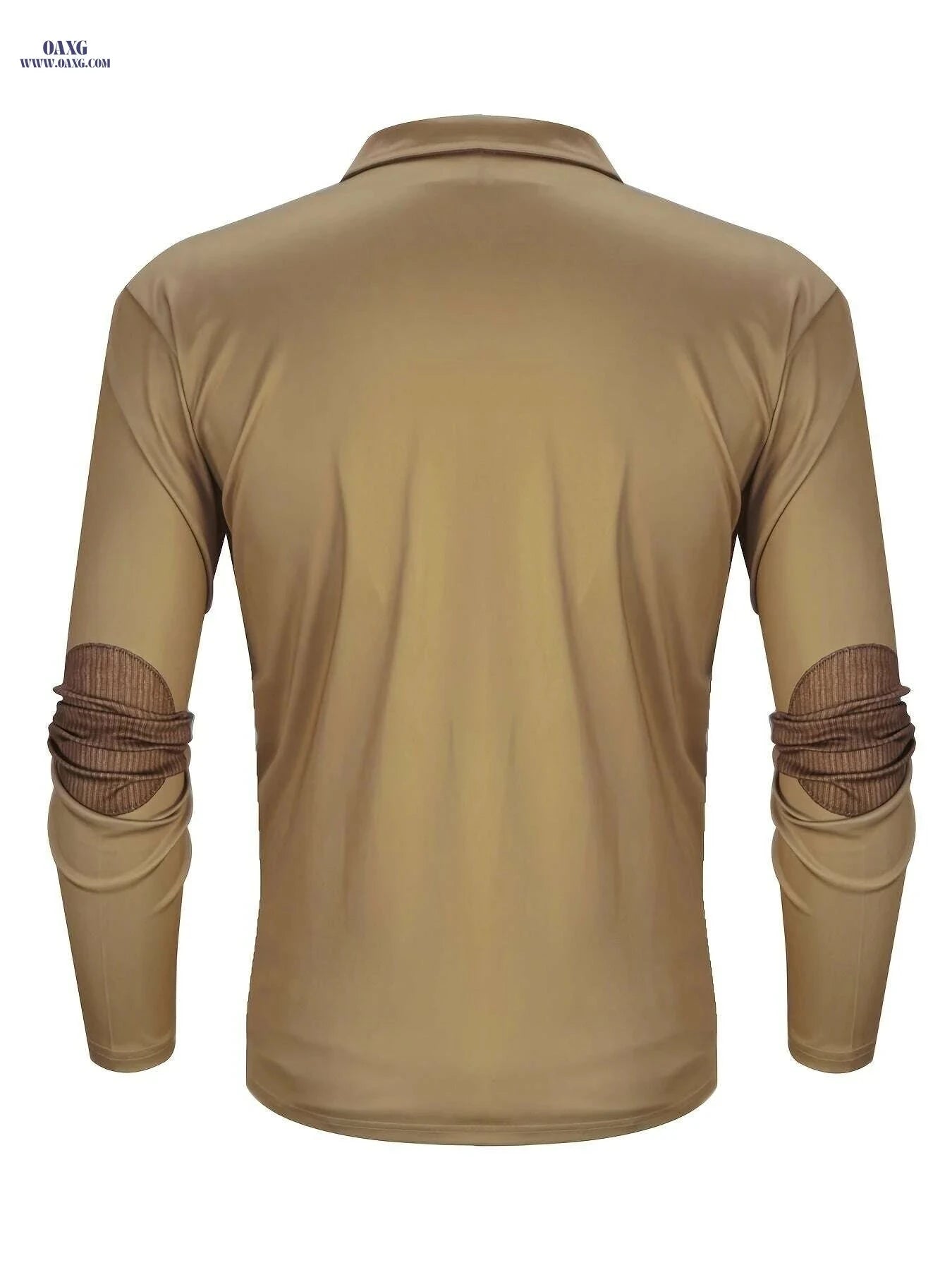 Men's Vintage Sailboat Print Long Sleeve Polo Shirt - Casual Fit   OAXG Silvery Grey / S