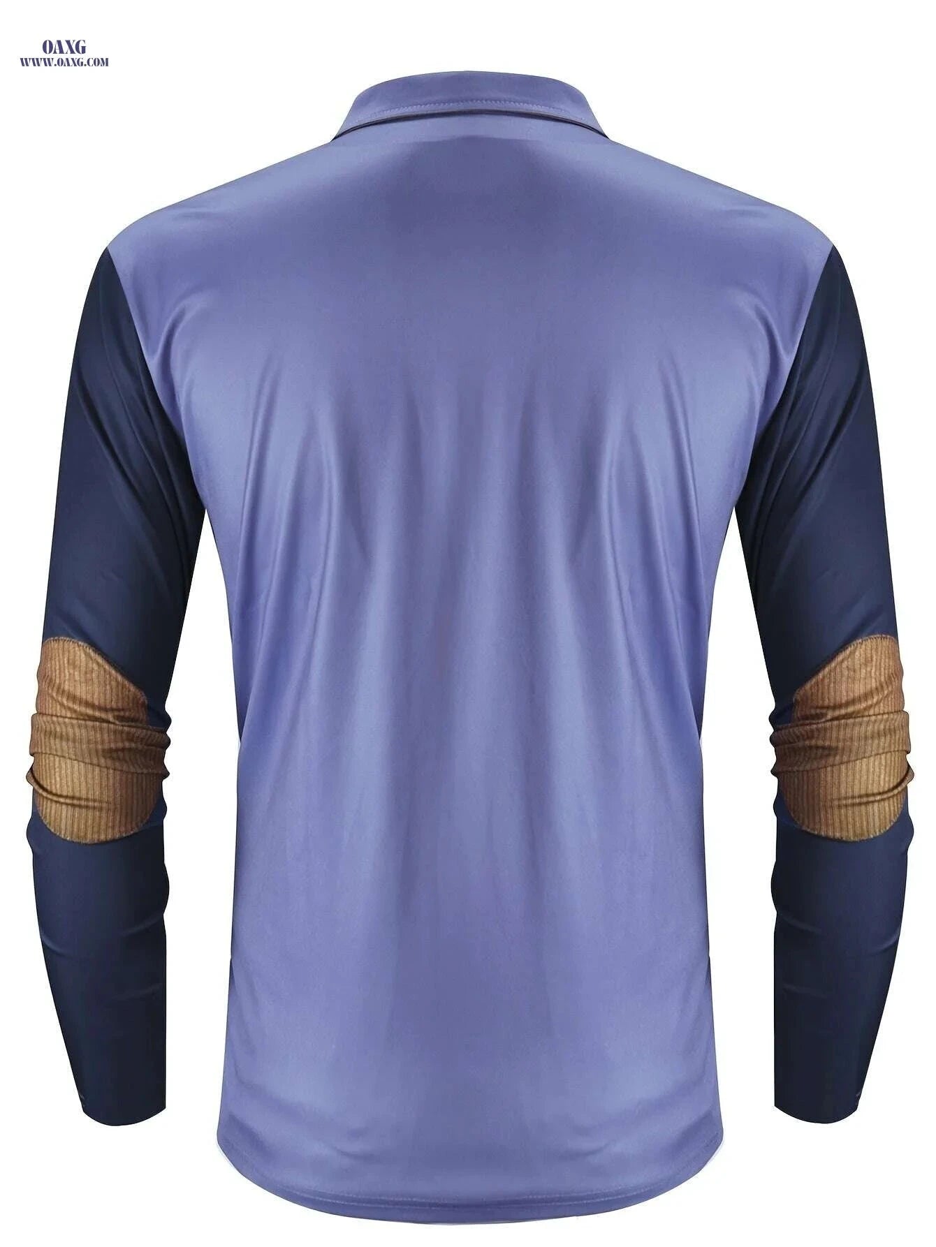 Men's Vintage Sailboat Print Long Sleeve Polo Shirt - Casual Fit   OAXG 