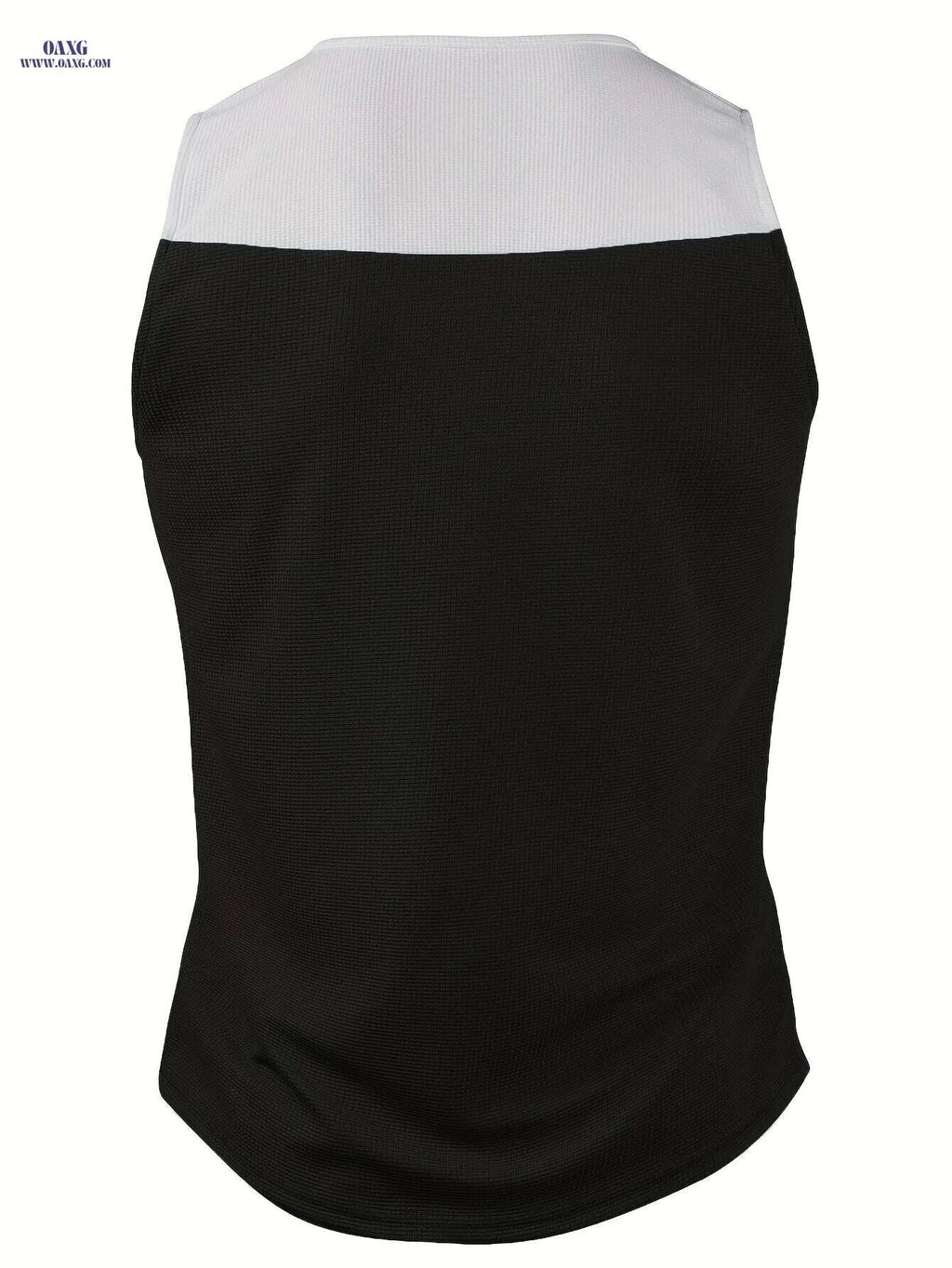 Men's Vintage V-Neck Waffle Texture Tank Top - Casual Stretchy Fit   OAXG White / S