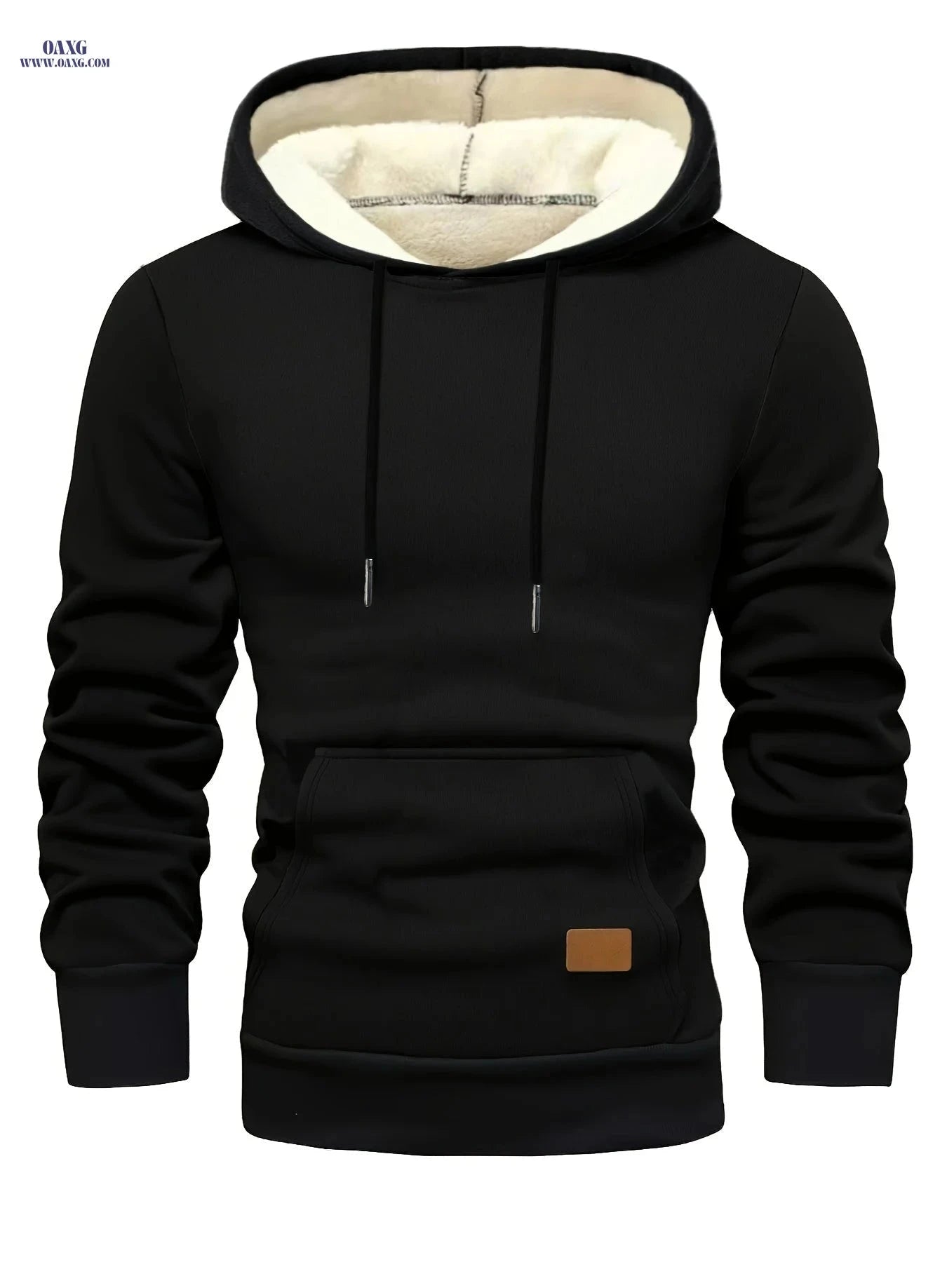 Men's Warm Fleece Pullover Hoodie - Comfortable, Casual, Winter Style   OAXG 