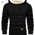 Men's Warm Fleece Pullover Hoodie - Comfortable, Casual, Winter Style   OAXG 