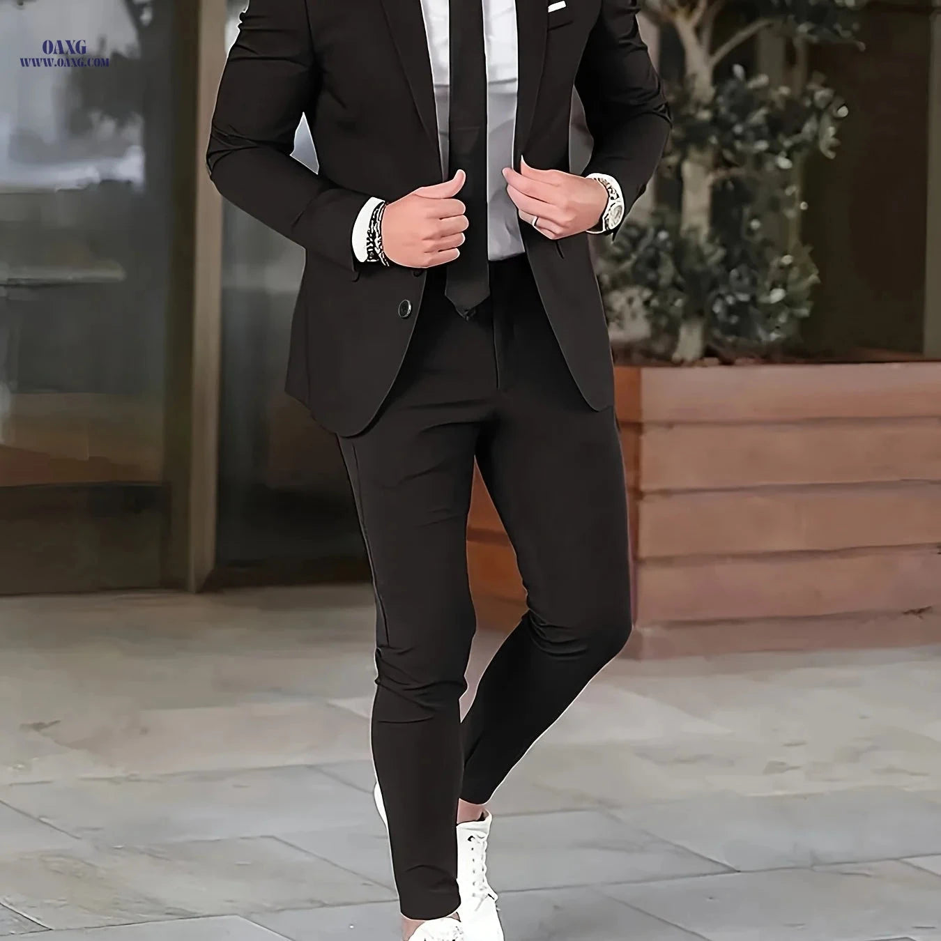 Men's Wedding Party Two-Piece Suit - Jacket & Trousers Set   OAXG 