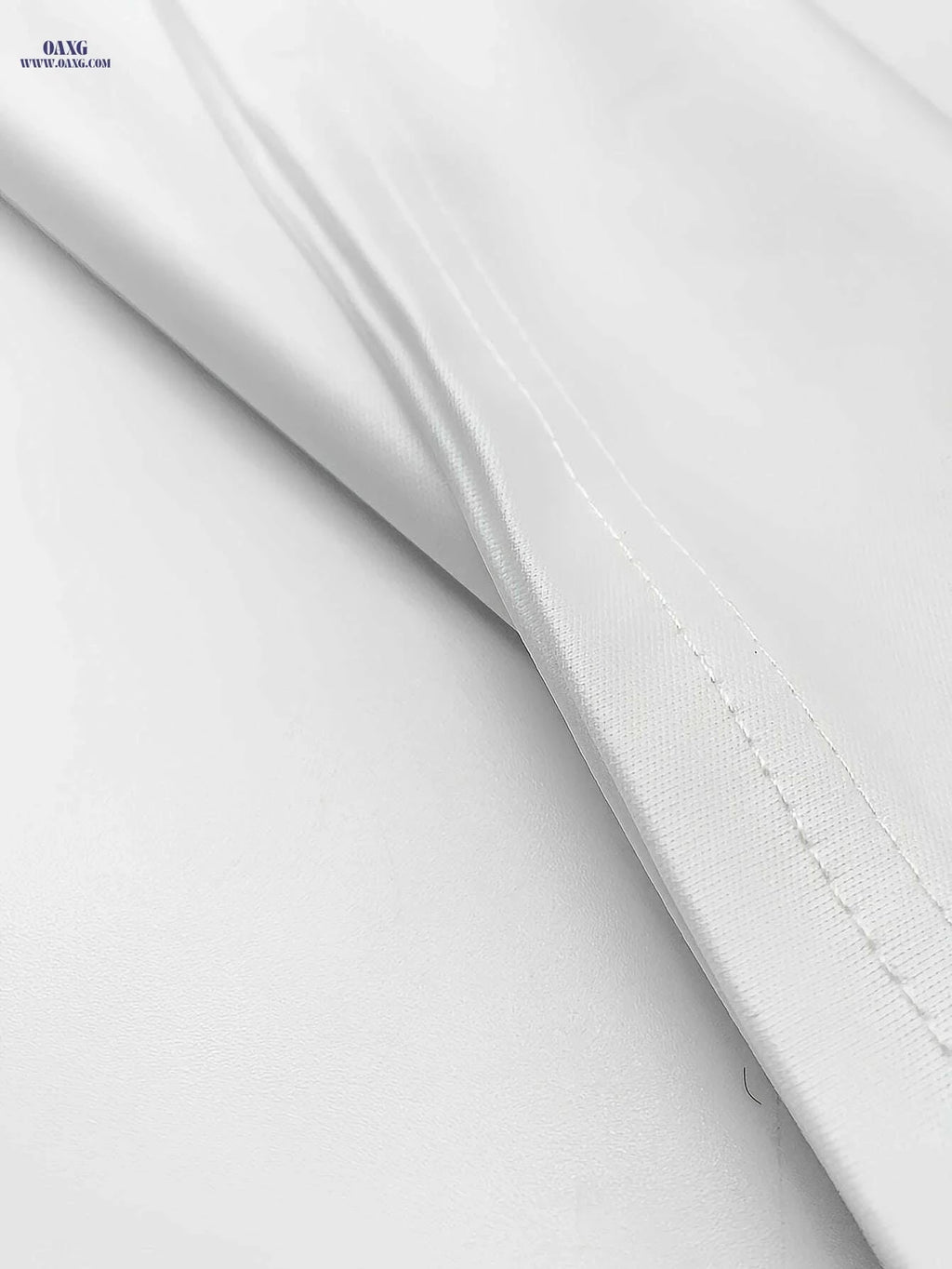 Men's White Casual Trousers - Elastic Drawstring & Belt Loops   OAXG White / M