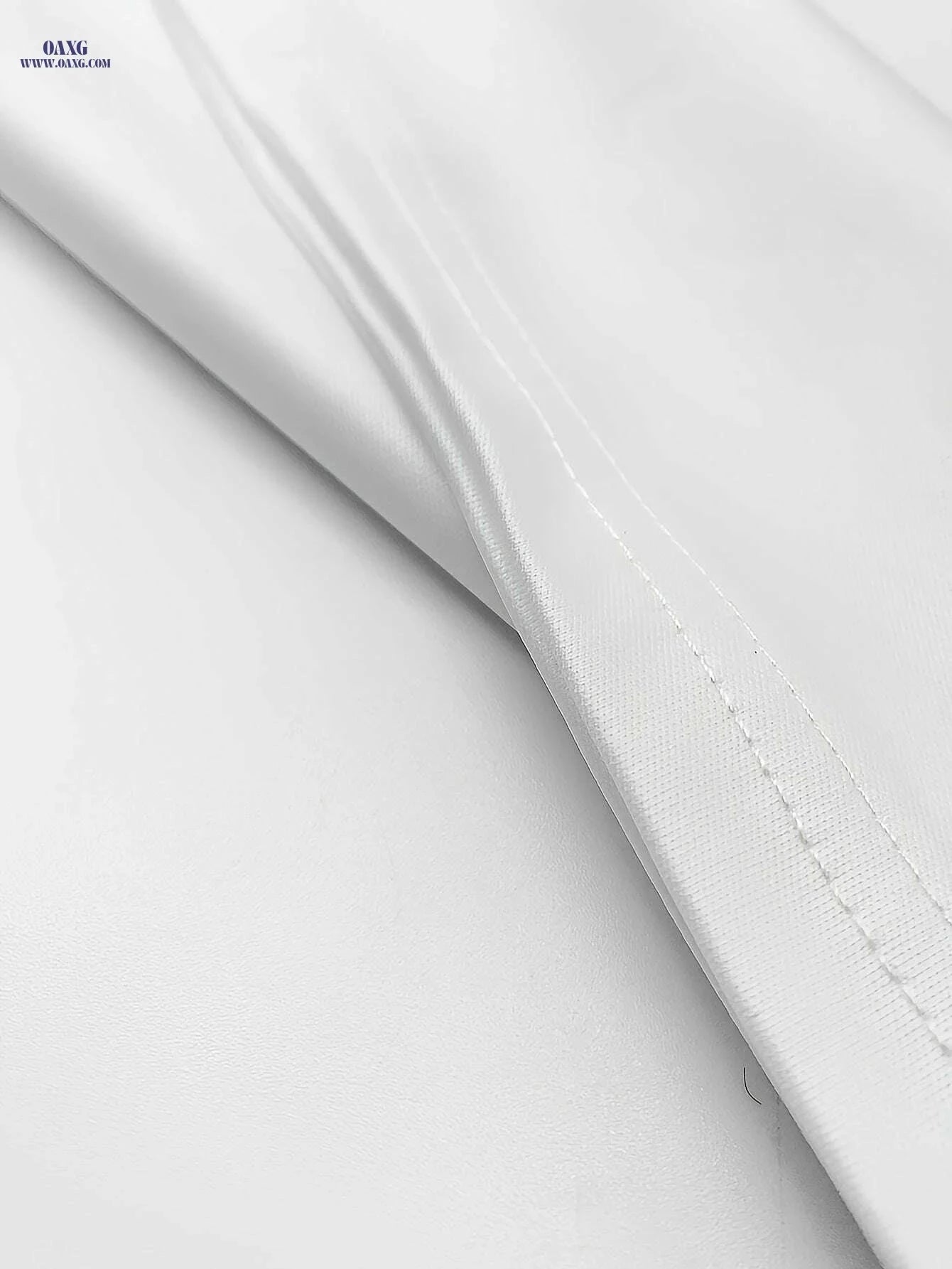 Men's White Casual Trousers - Elastic Drawstring & Belt Loops   OAXG White / M