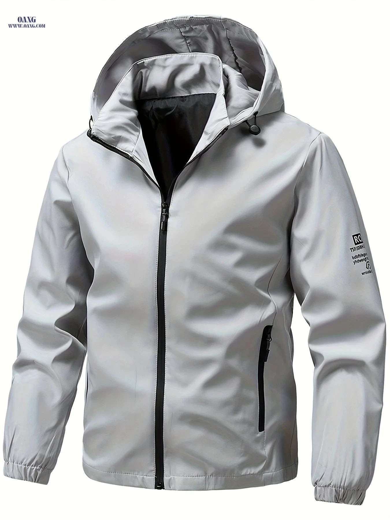 Men’s Windproof Hooded Jacket - Durable Outdoor Sportswear for Spring   OAXG 