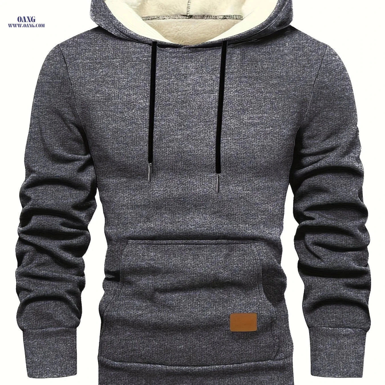 Men's Winter Hoodie - Warm Fleece Pullover with Hooded Style   OAXG 