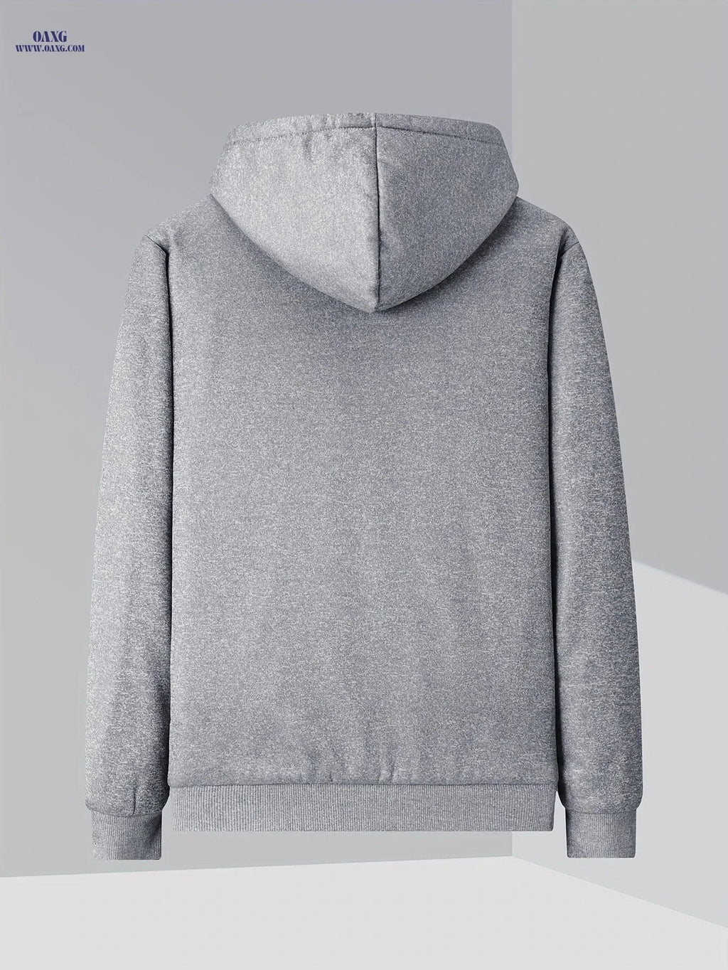 Men's Winter-Lined Sweatshirt Jacket - Warm, Hooded, Zippered Style   OAXG 