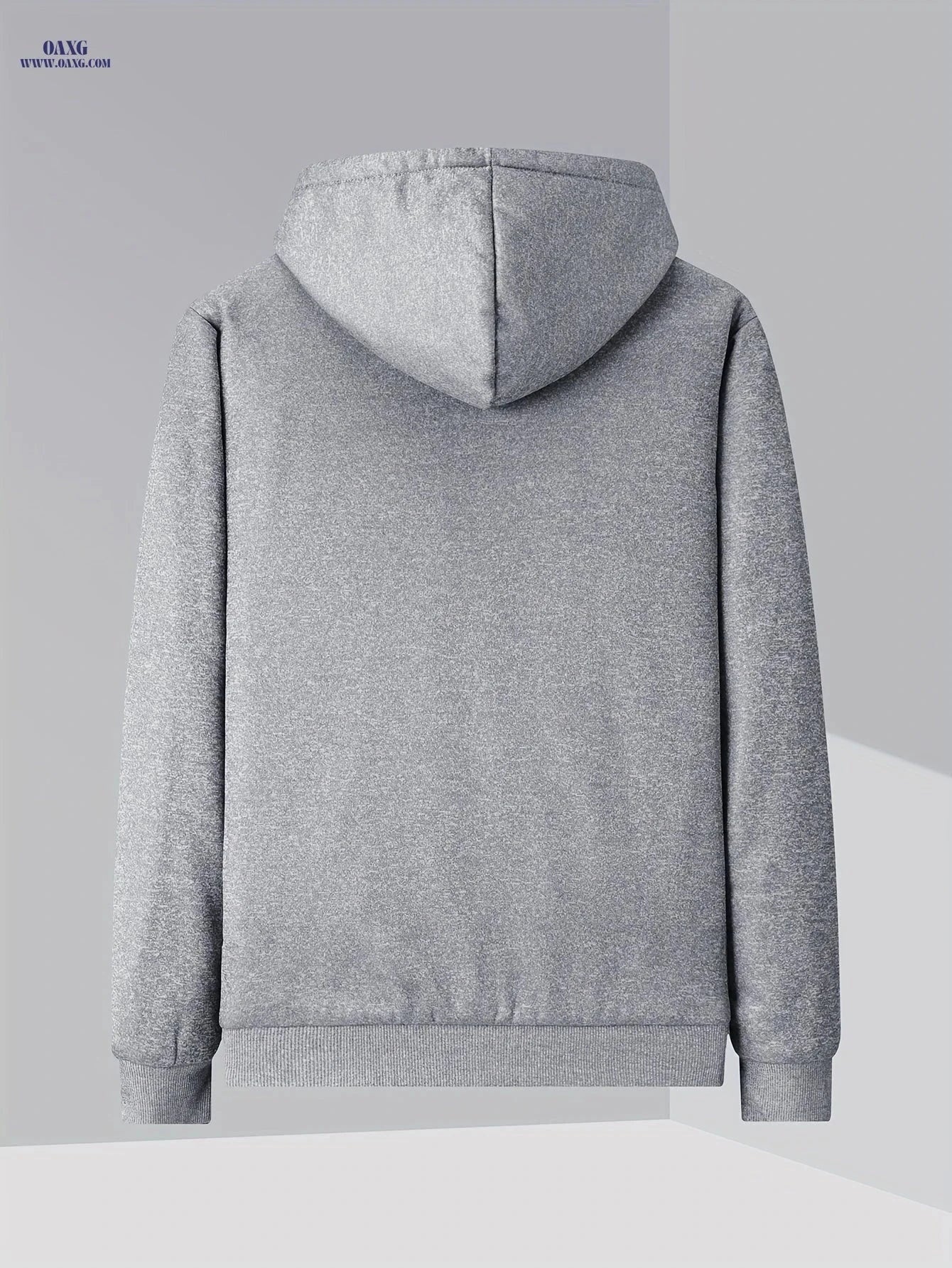 Men's Winter-Lined Sweatshirt Jacket - Warm, Hooded, Zippered Style   OAXG 