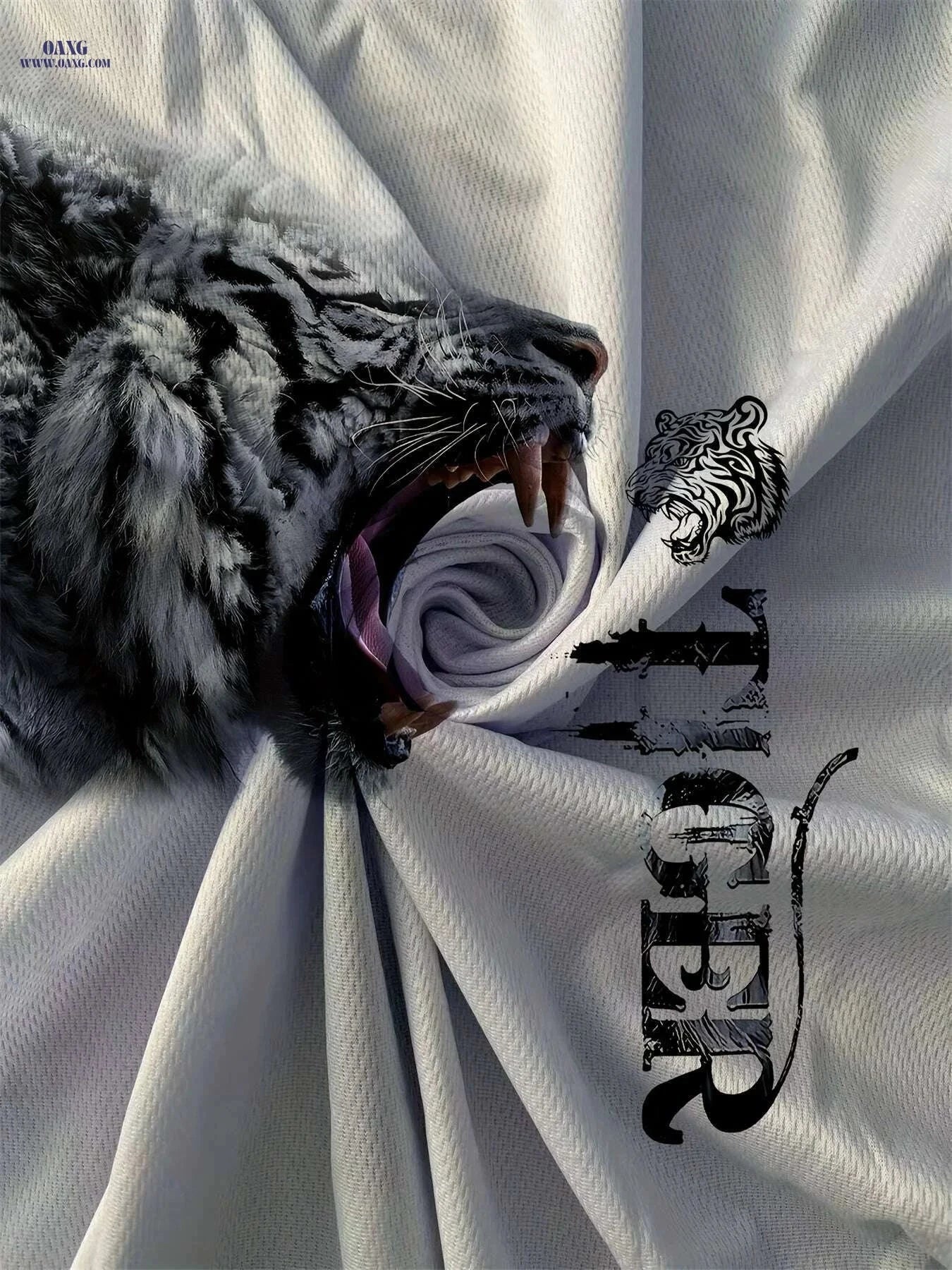 Men's & Women's Tiger Graphic T-Shirt - Casual 3D Animal Print   OAXG 