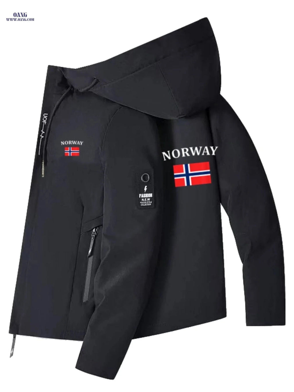 Men's & Women's Windproof Jacket - Norway Flag Print, Casual Outerwear   OAXG 