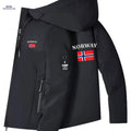 Men's & Women's Windproof Jacket - Norway Flag Print, Casual Outerwear   OAXG 