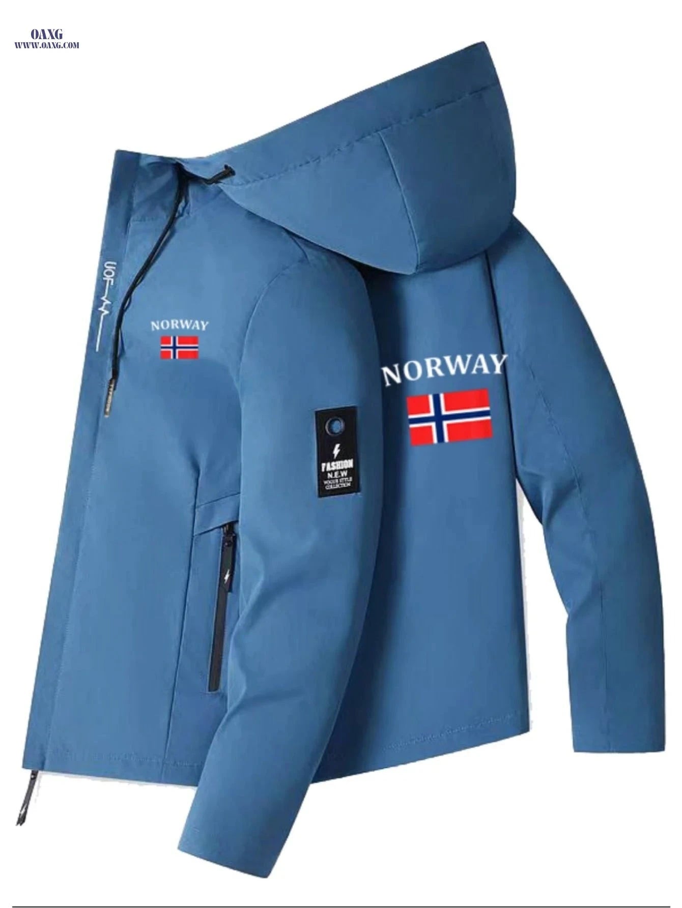 Men's & Women's Windproof Jacket - Norway Flag Print, Casual Outerwear   OAXG 