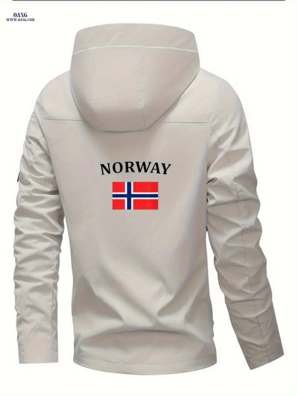 Men's & Women's Windproof Jacket - Norway Flag Print, Casual Outerwear   OAXG Black / FR S