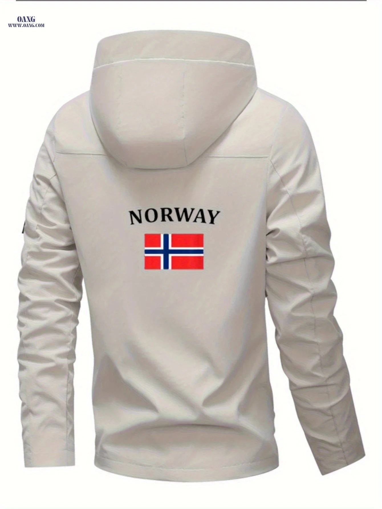 Men's & Women's Windproof Jacket - Norway Flag Print, Casual Outerwear   OAXG Black / FR S