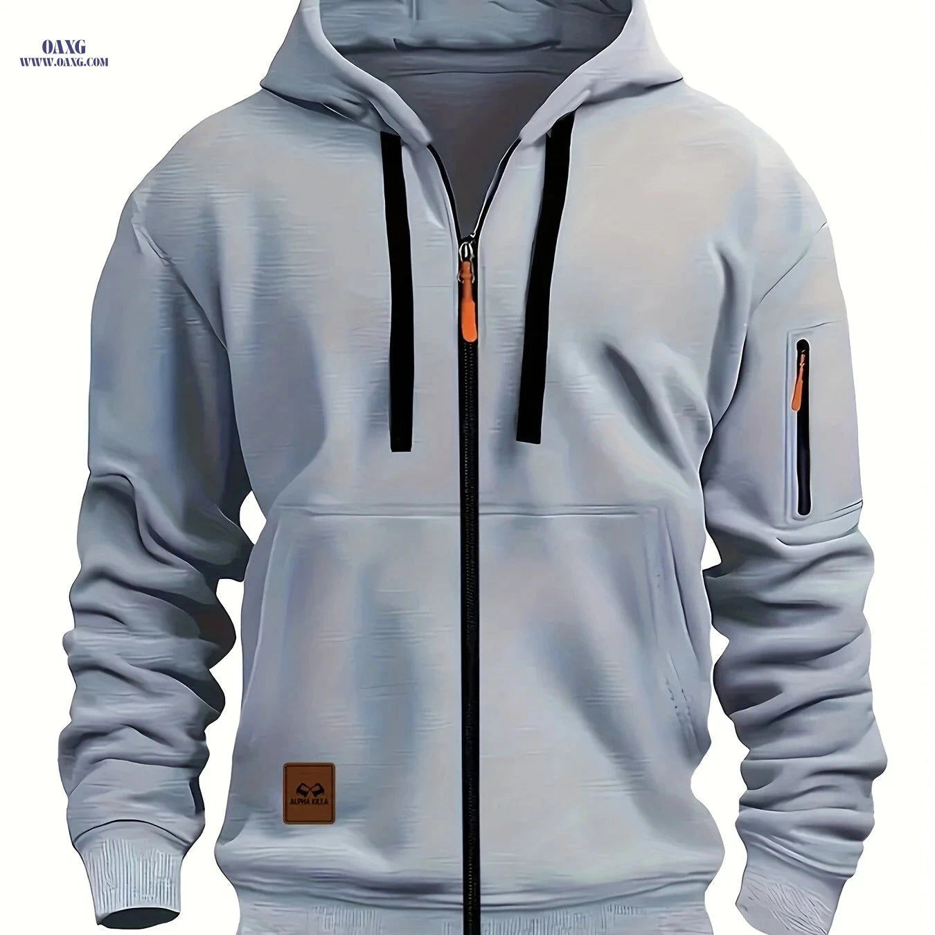 Men's Zip-Up Hooded Cardigan - Trendy Casual Sportswear Jacket   OAXG 