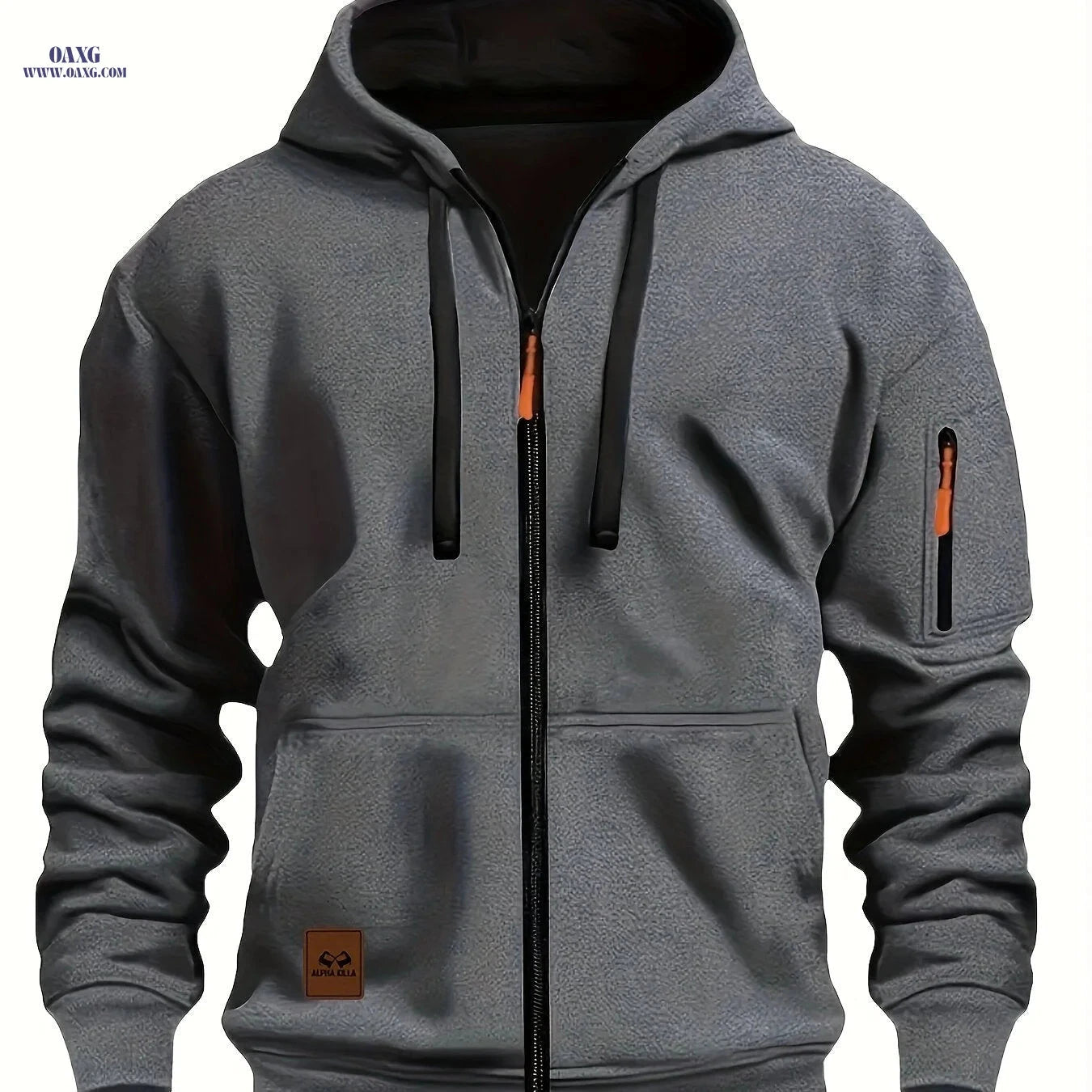 Men's Zip-Up Hooded Cardigan - Trendy Casual Sportswear Jacket   OAXG 