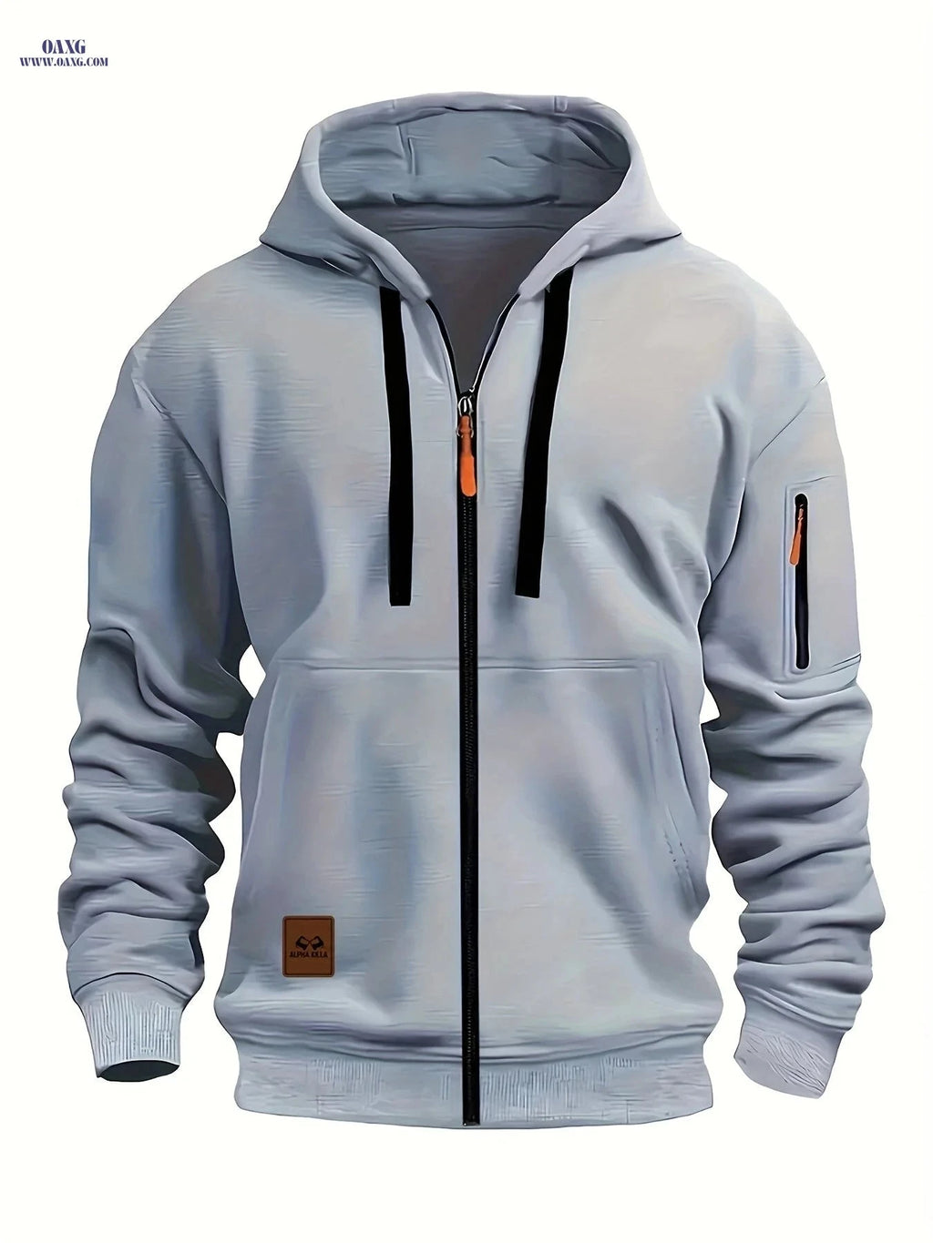 Men's Zip-Up Hooded Cardigan - Trendy Casual Sportswear Jacket   OAXG 