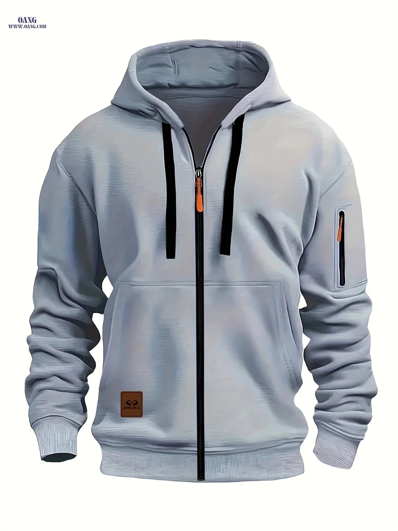 Men's Zip-Up Hooded Cardigan - Trendy Casual Sportswear Jacket   OAXG 