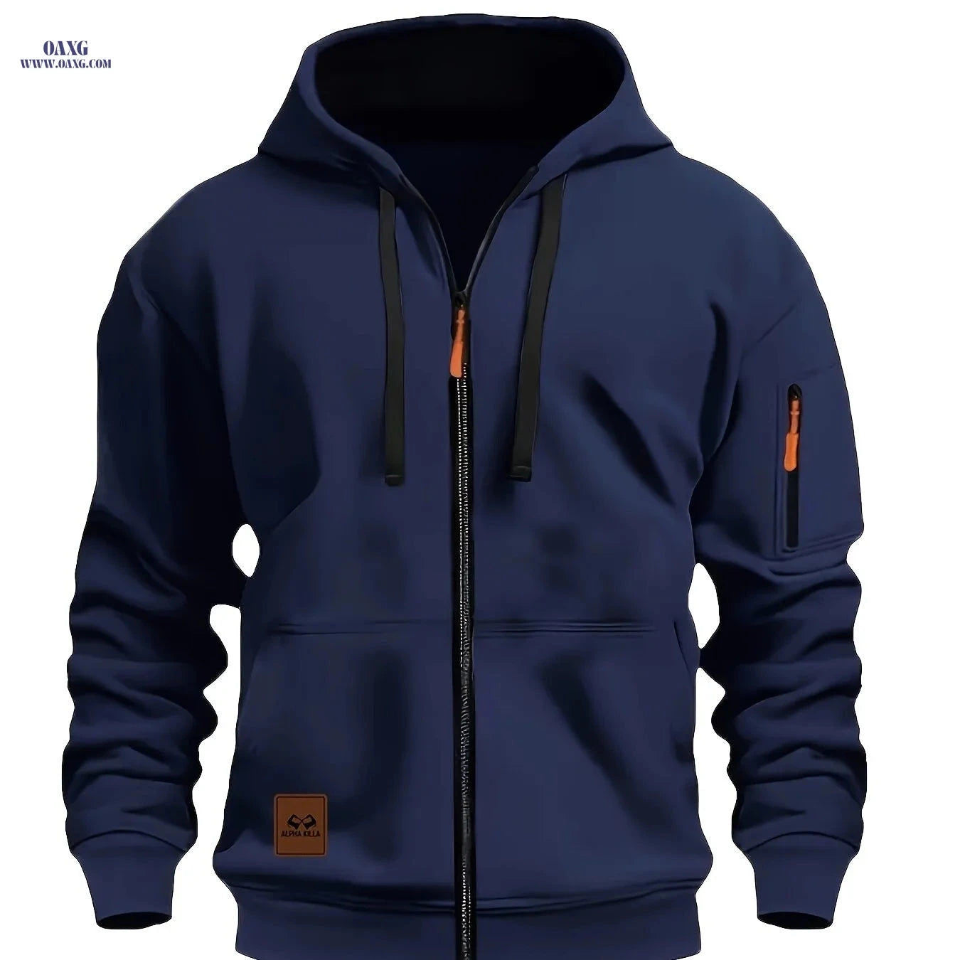Men's Zip-Up Hooded Cardigan - Trendy Casual Sportswear Jacket   OAXG 