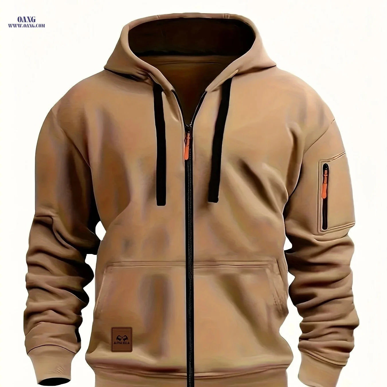 Men's Zip-Up Hooded Cardigan - Trendy Casual Sportswear Jacket   OAXG 
