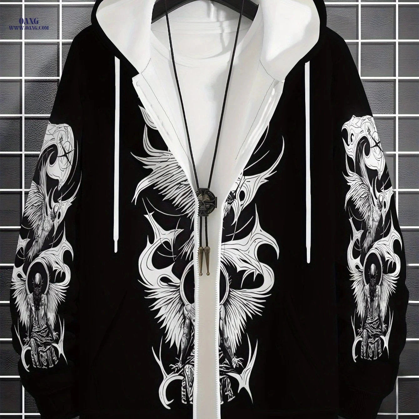 Men's Zip-Up Hoodie - Casual Pullover for Travel & Everyday Wear   OAXG 