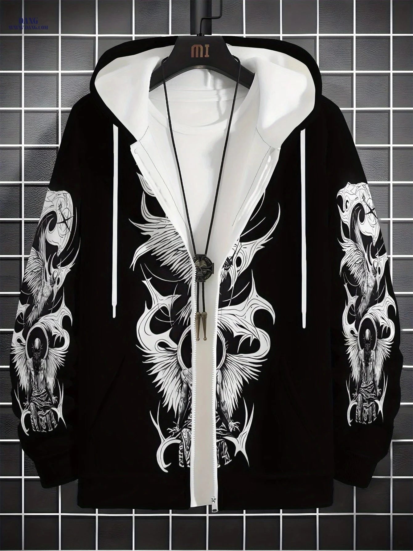 Men's Zip-Up Hoodie - Casual Pullover for Travel & Everyday Wear   OAXG 