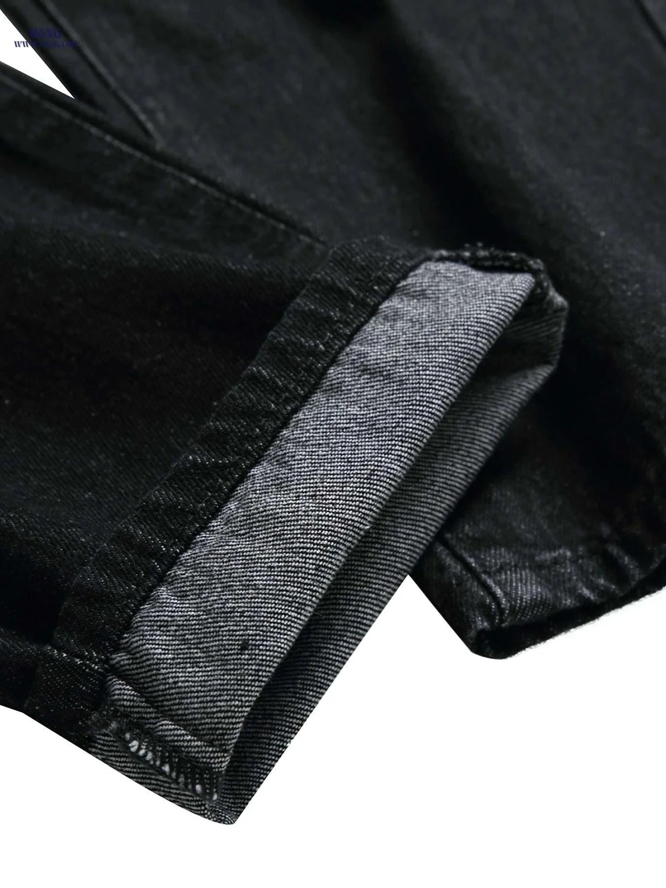 Mens Distressed Ripped Jeans - Slim Fit Straight Leg Denim   OAXG 