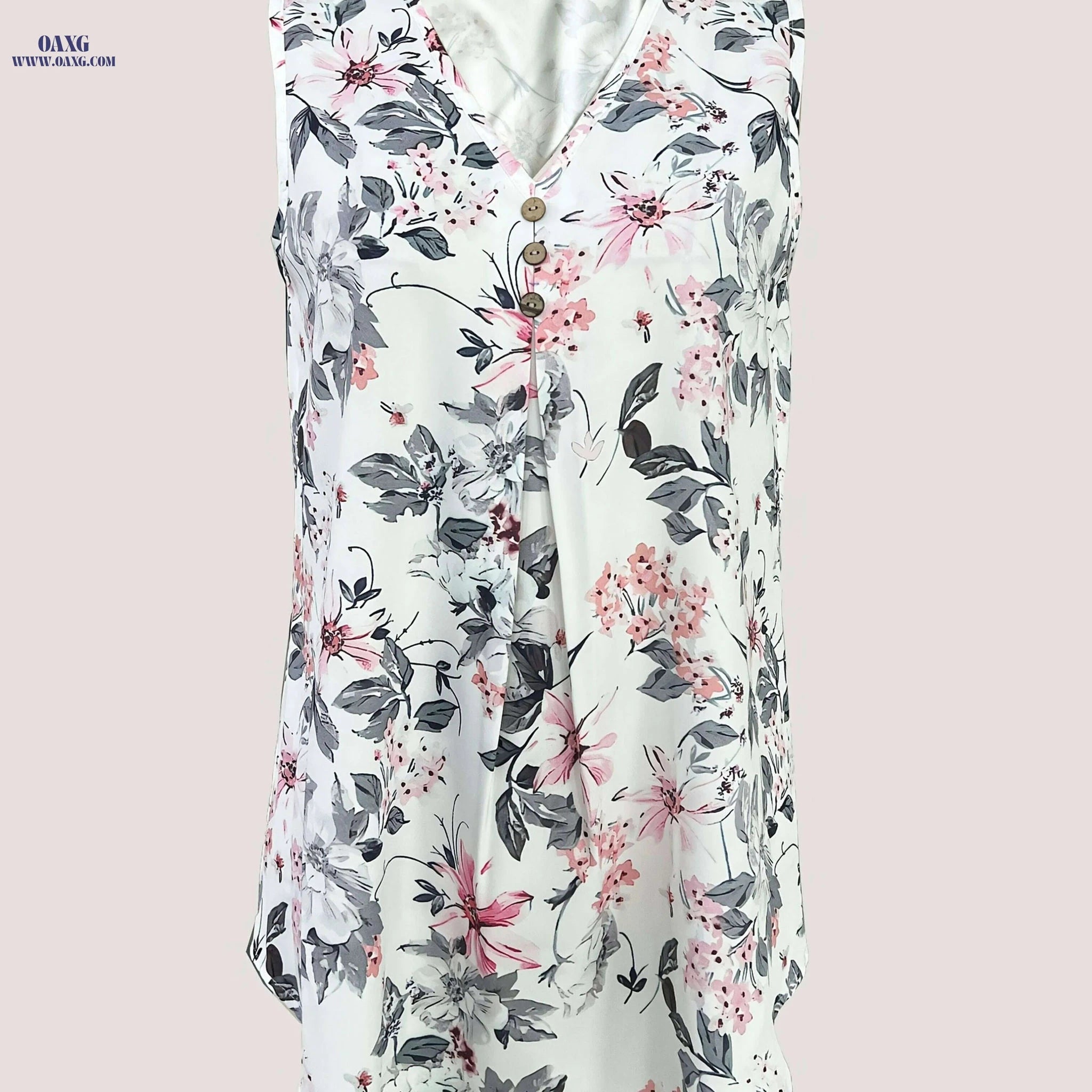 Mint Green Floral V-Neck Dress - Elegant Summer Beach Outfit   OAXG 