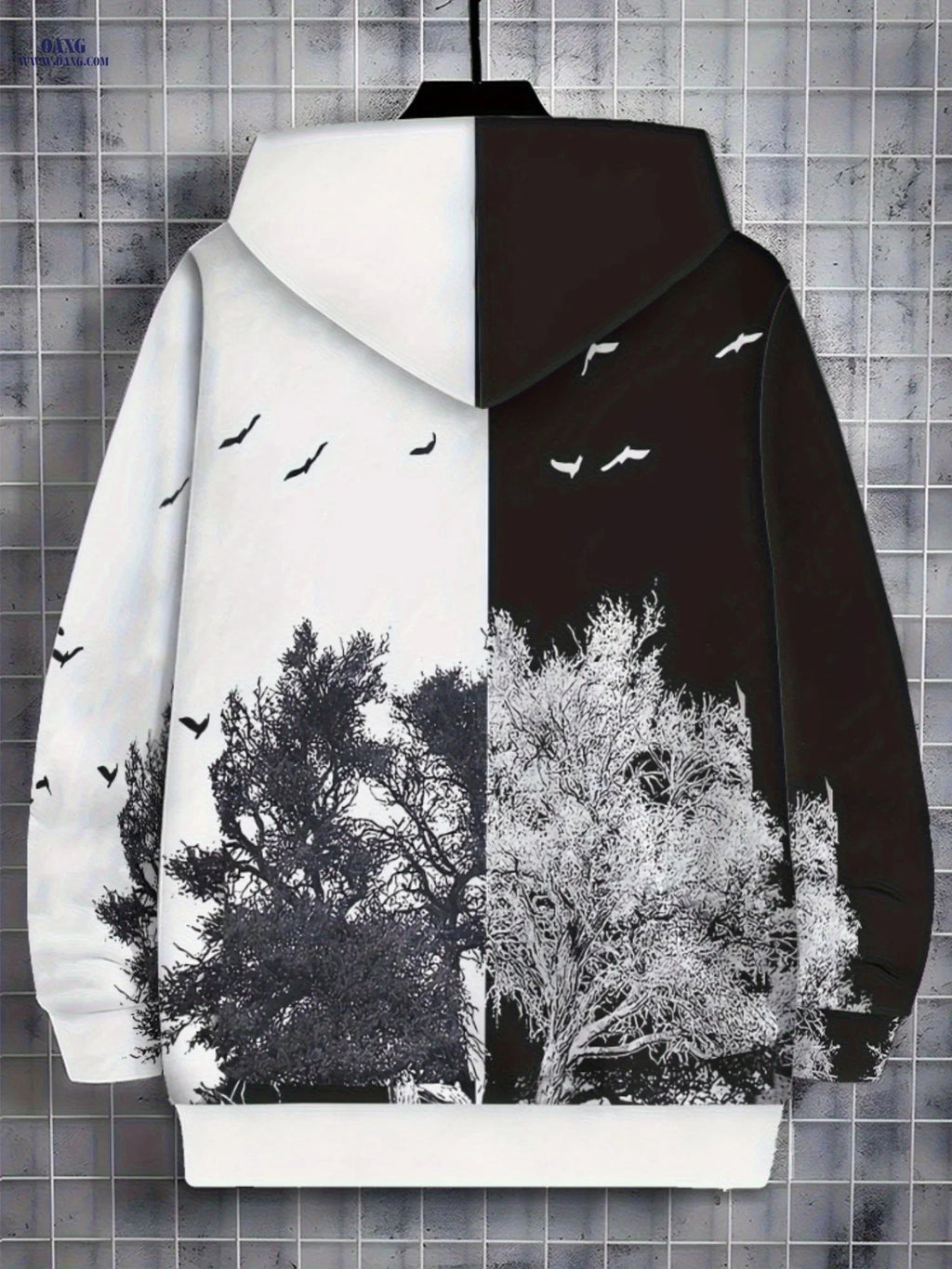 Modern Art-Inspired Men’s Zip-Up Jacket - Stylish Outdoor Hoodie   OAXG 