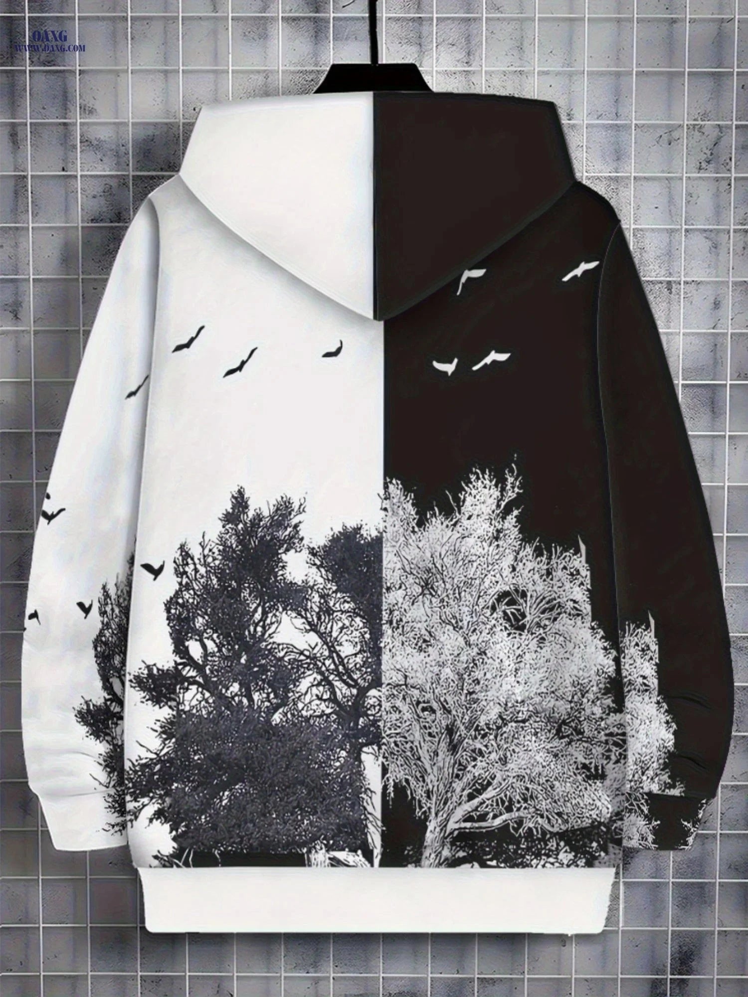 Modern Art-Inspired Men’s Zip-Up Jacket - Stylish Outdoor Hoodie   OAXG 