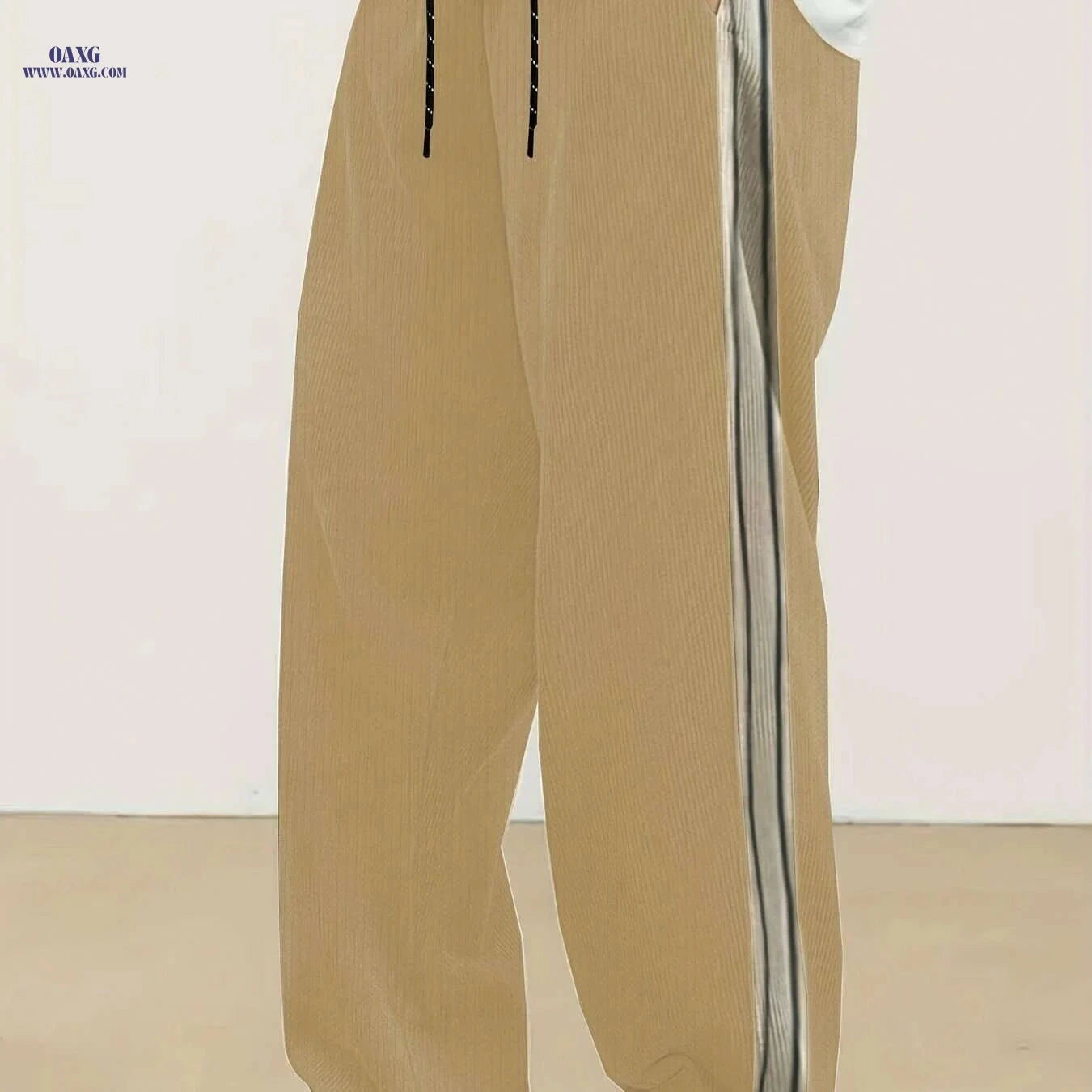 Modern Men's Straight-Leg Pants - Navy & White Stripes, Comfort Fit   OAXG Navy Blue / S